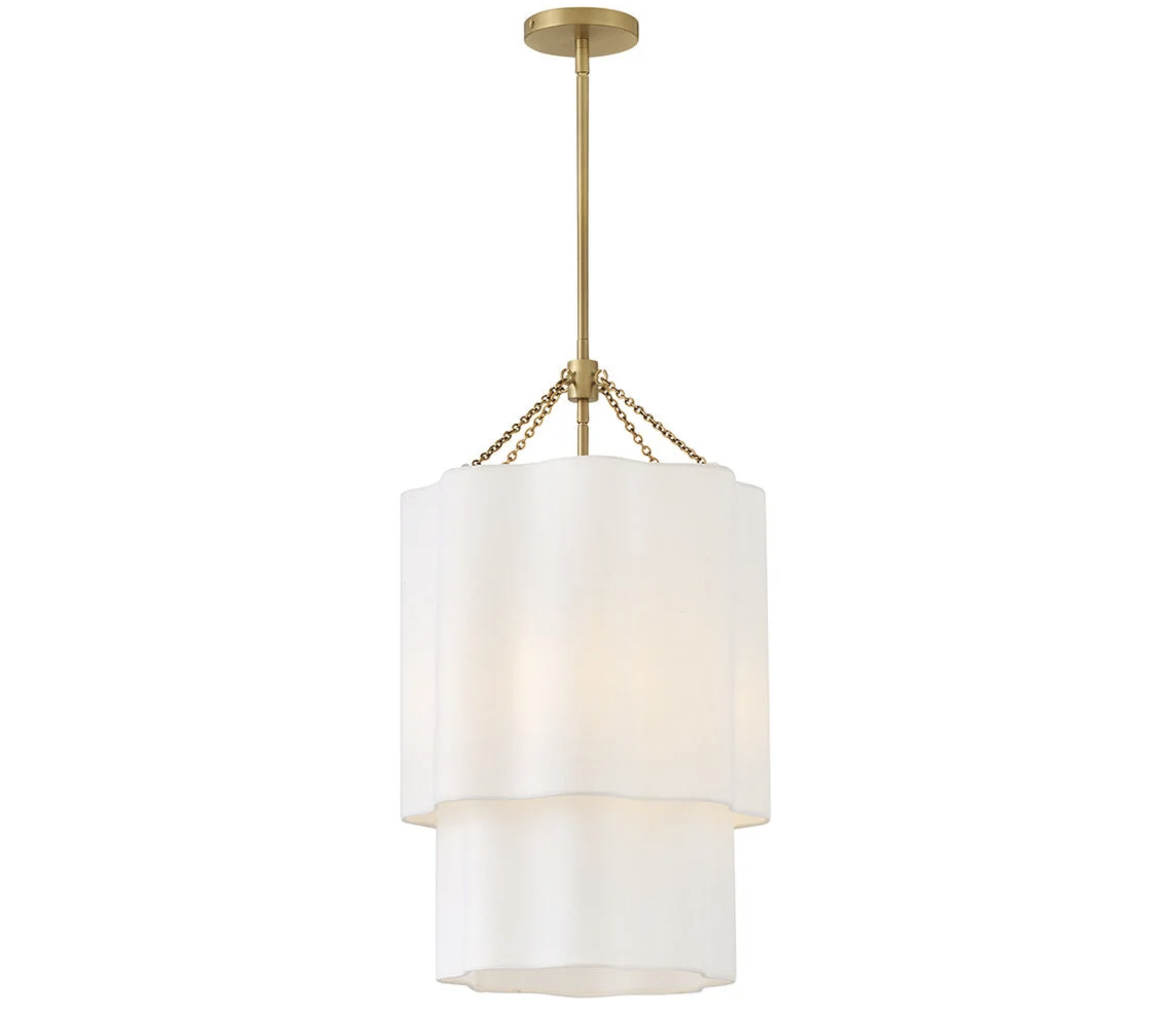 Lacquered Brass Gwen Large Pendant