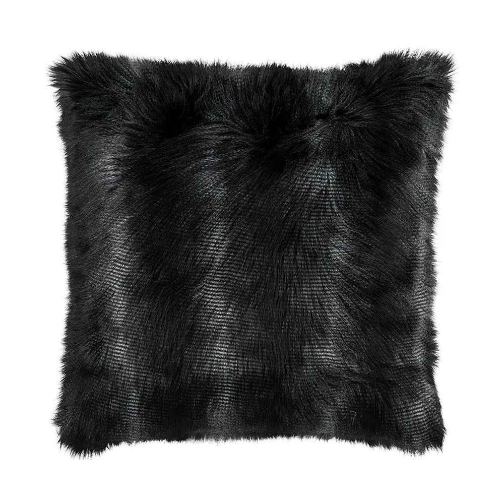 Black Faux Fur Pillows