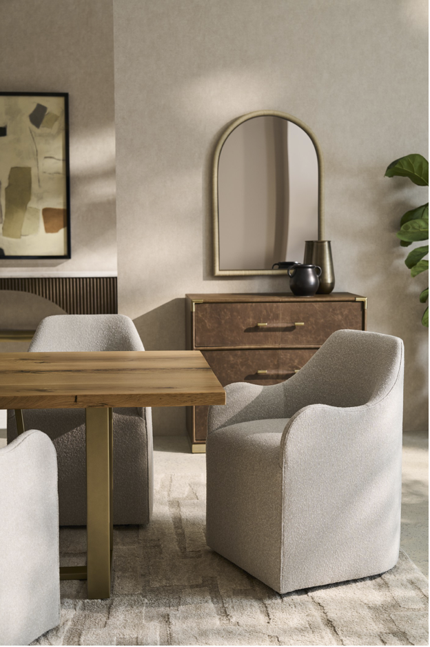 Customizable Heath Arm Chair w/ Hidden Casters