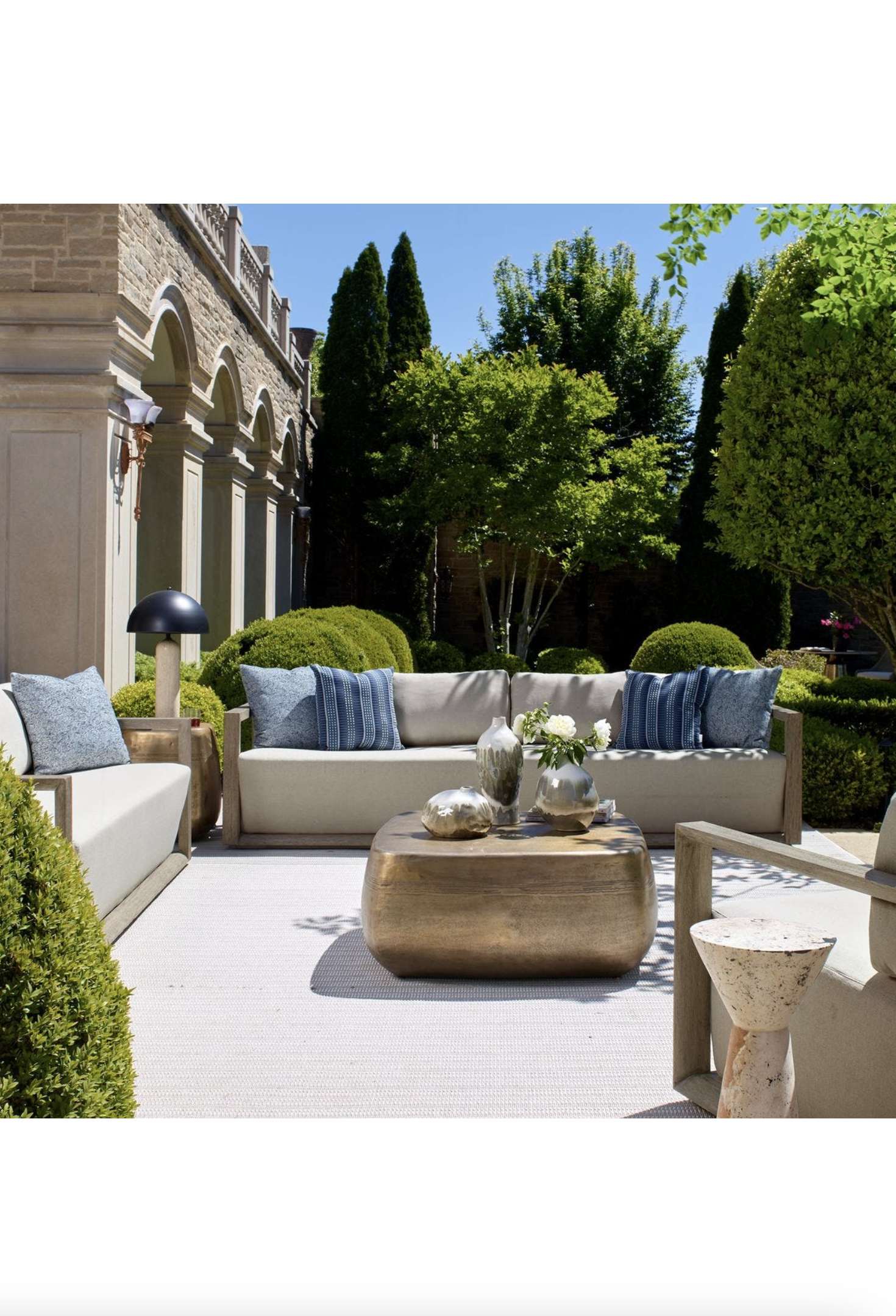 Weathered Gray/Dove Remsen 4 Seater Outdoor Sofa