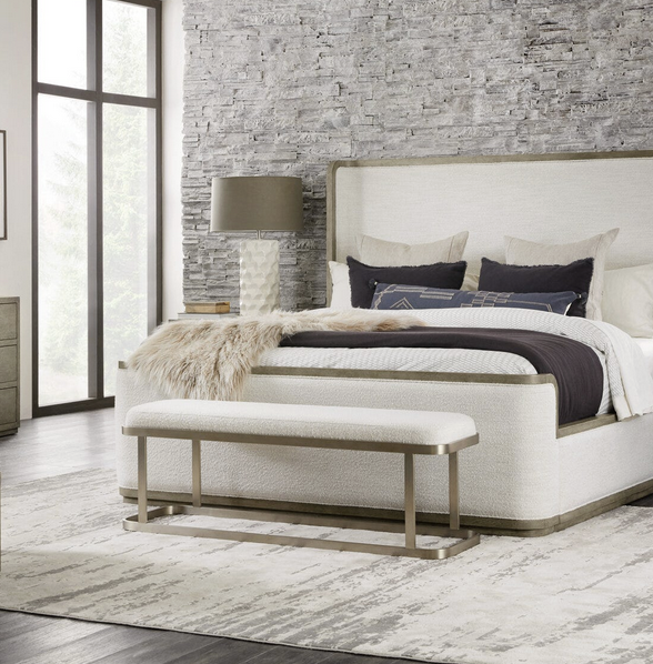 Linville Falls River Branch Upholstered Bench