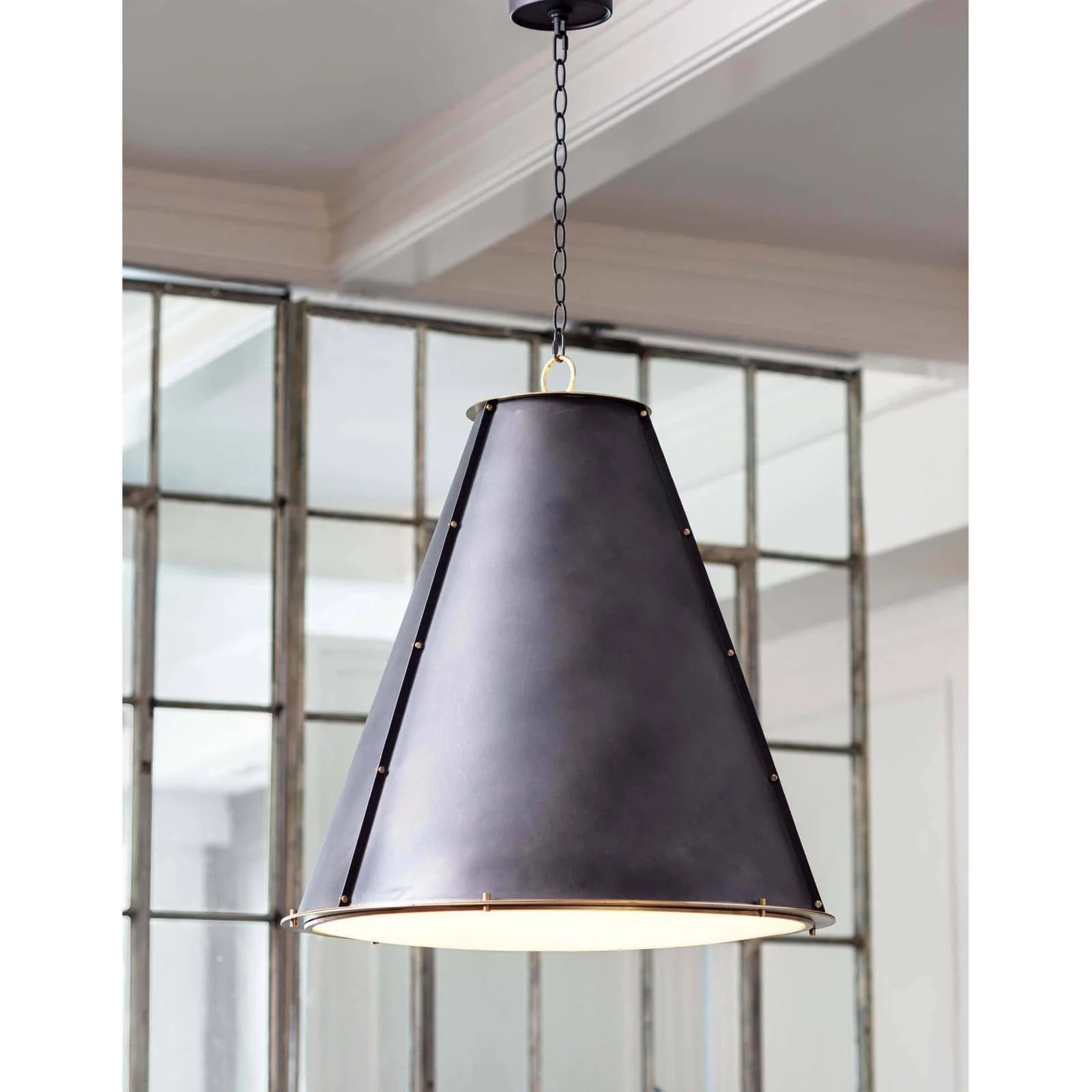 Large Black French Maid Chandelier