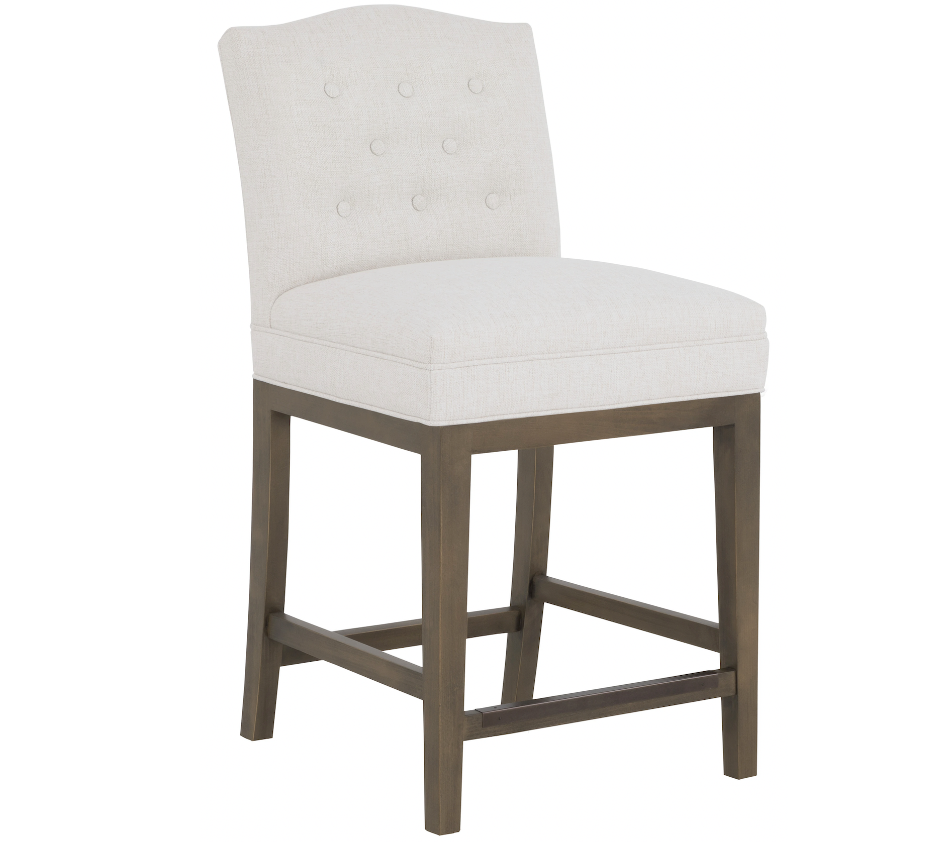 Customizable Tufted Camel Short Back Stationary Stool