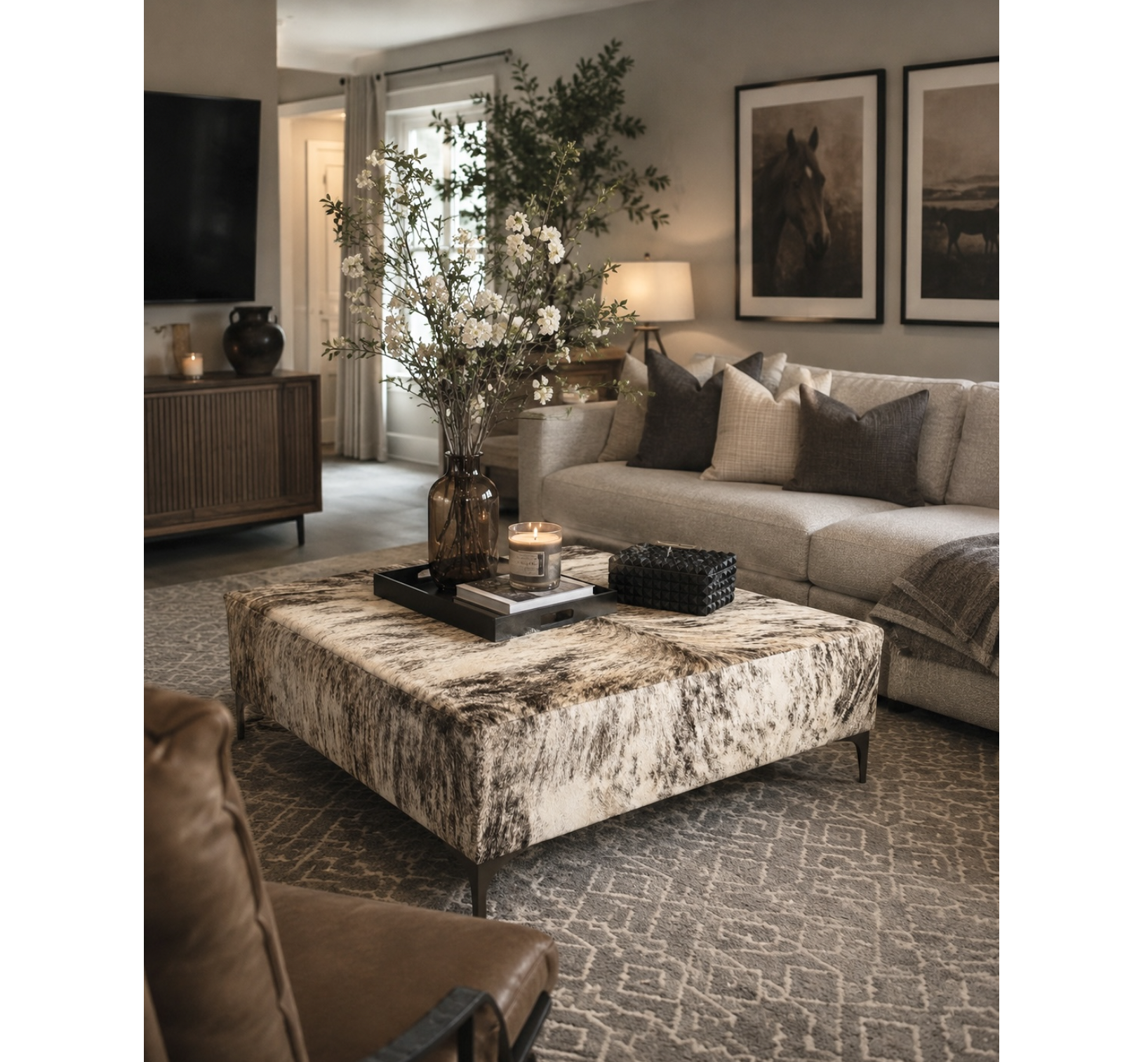 Customizable Custom Choices 50" Square Ottoman