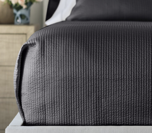 Retro Black Quilted Coverlet Collection