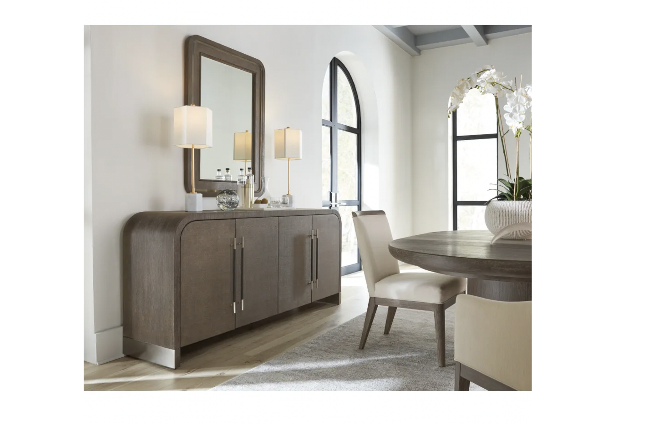 Modern Mood Raffia Landscape Mirror