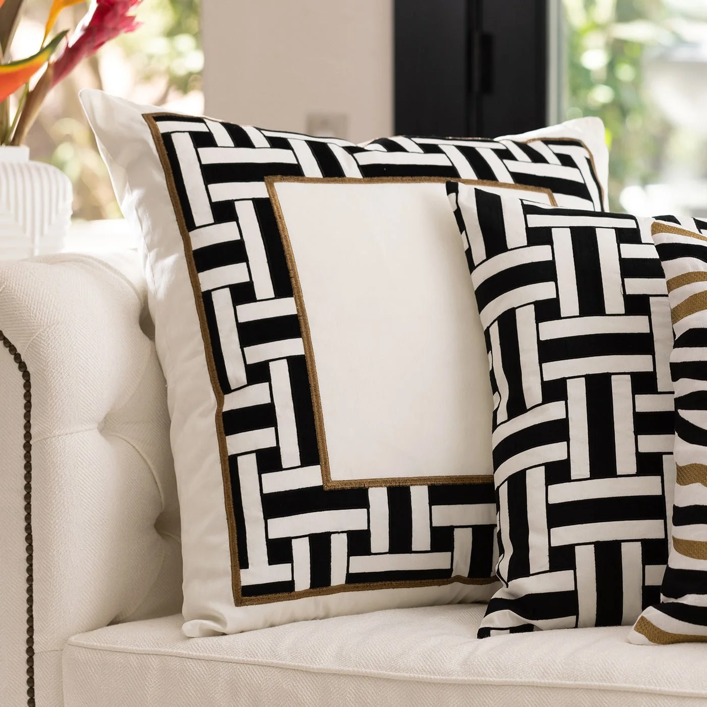 Ivory Tommy Venetian Silk Pillow