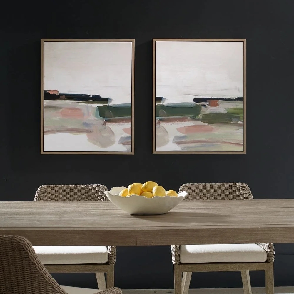 Set of 2, Just Peaking Framed Canvases