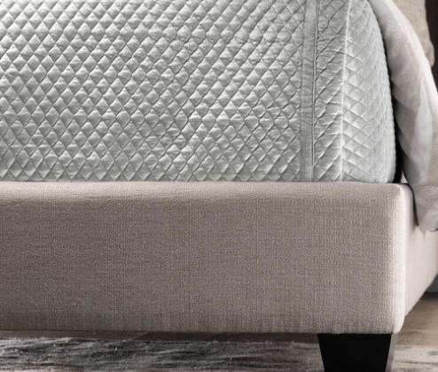 Valentina Quilted Aquamarine Velvet Coverlet Collection