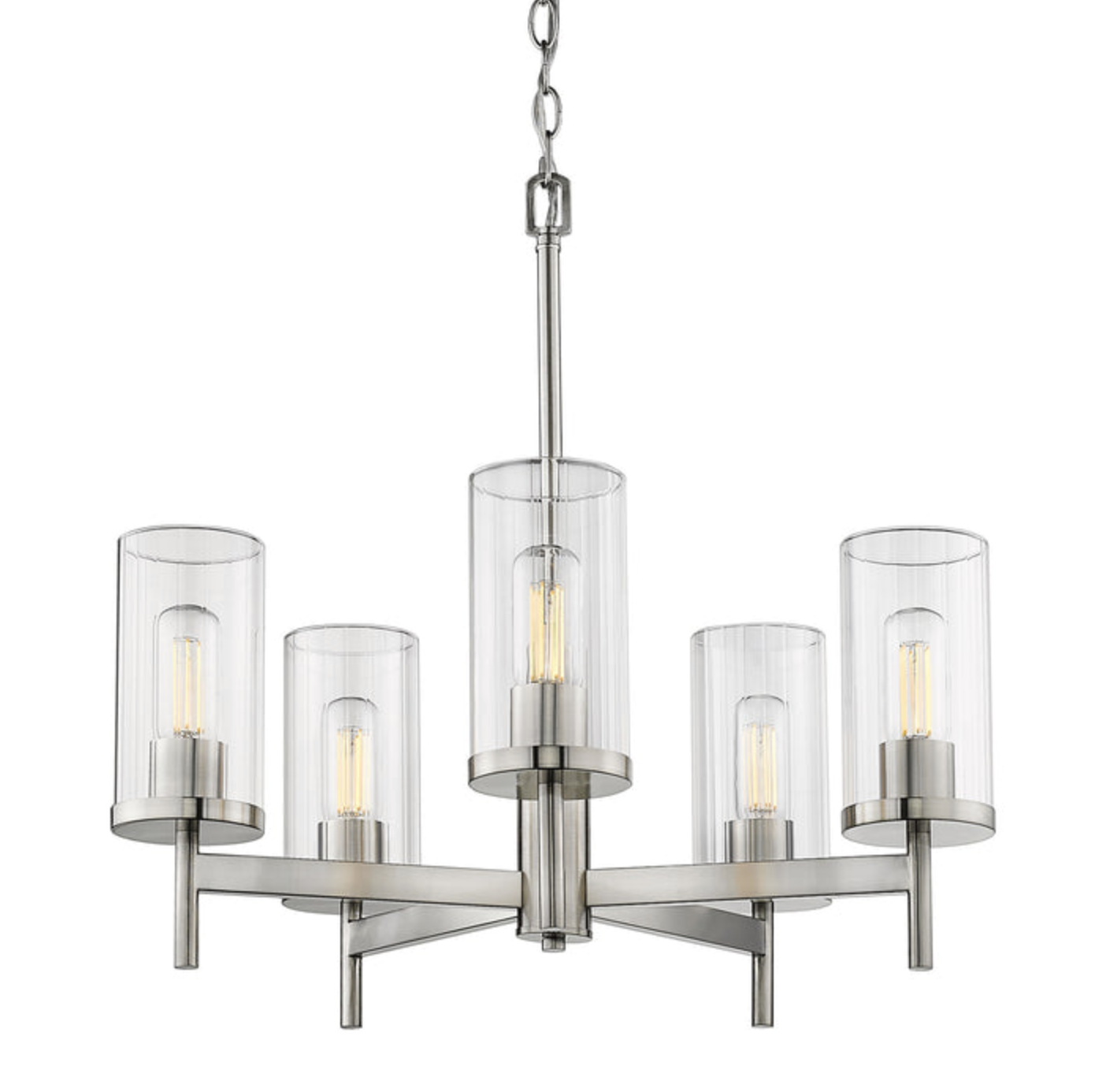 Pewter Winslett 5-light Chandelier
