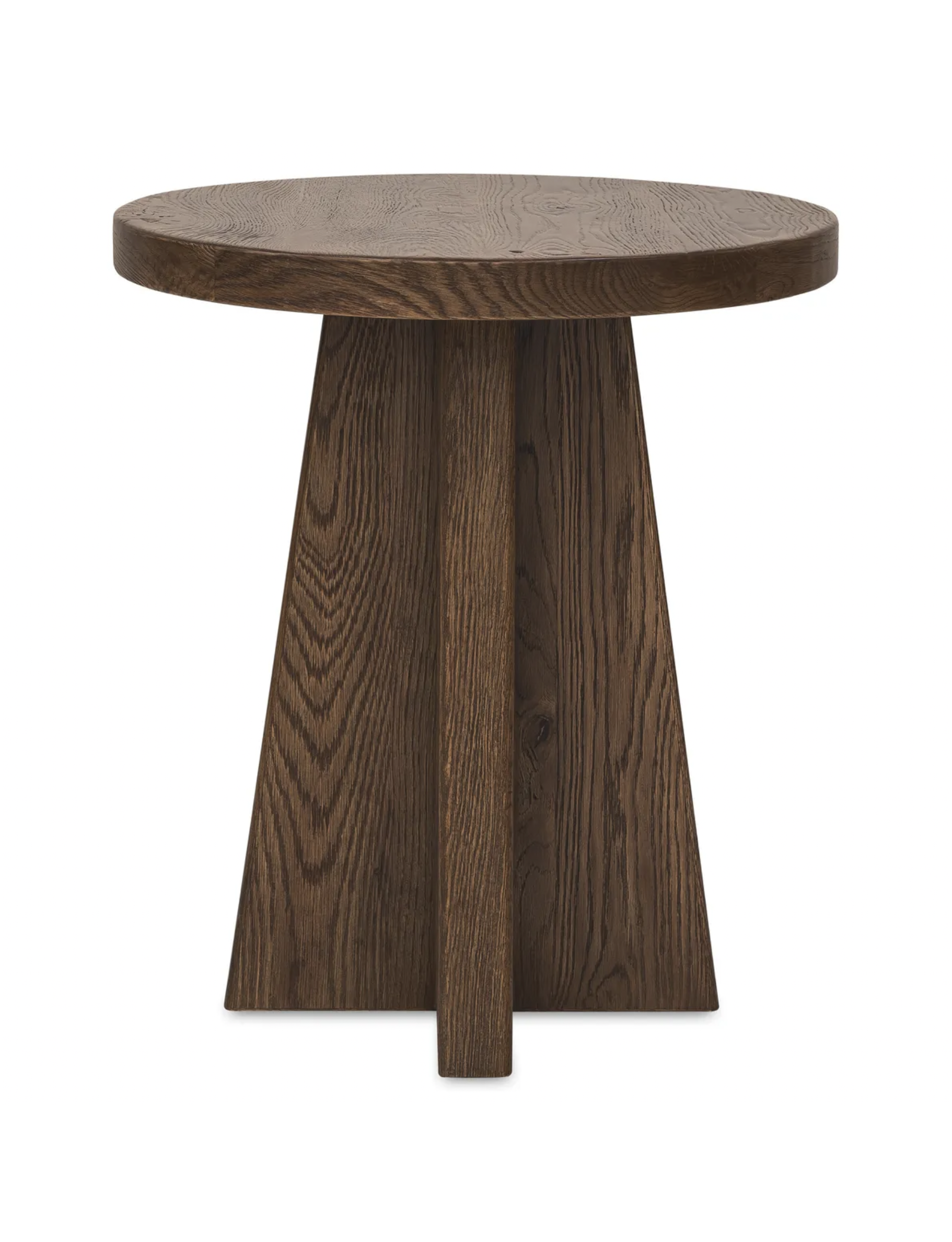 Worn Saddle Driftwood Round End Table
