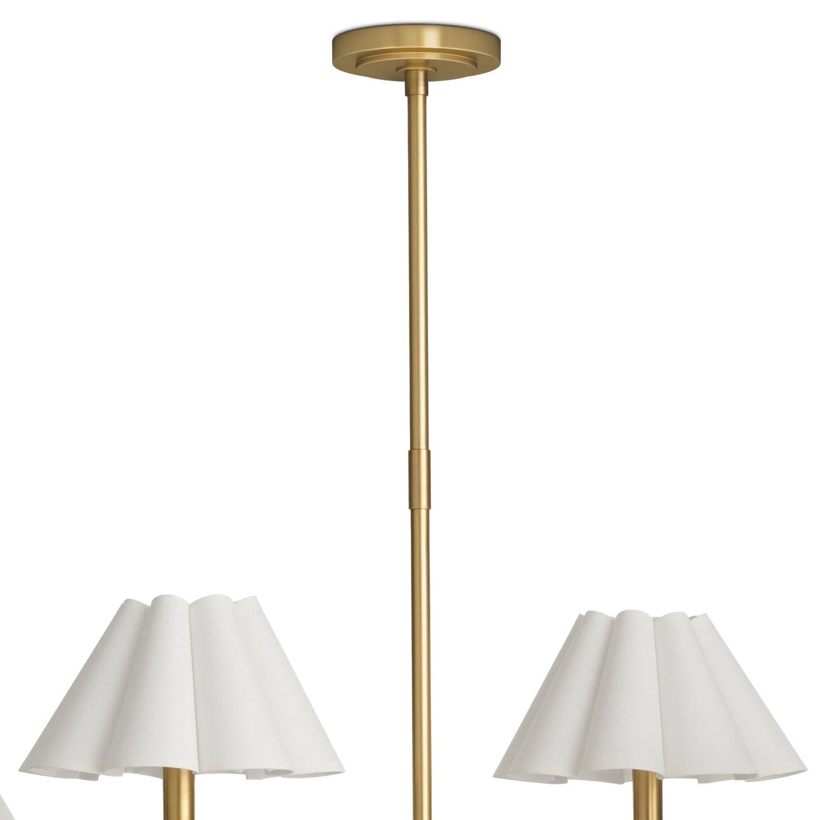 White & Brass Polly Chandelier