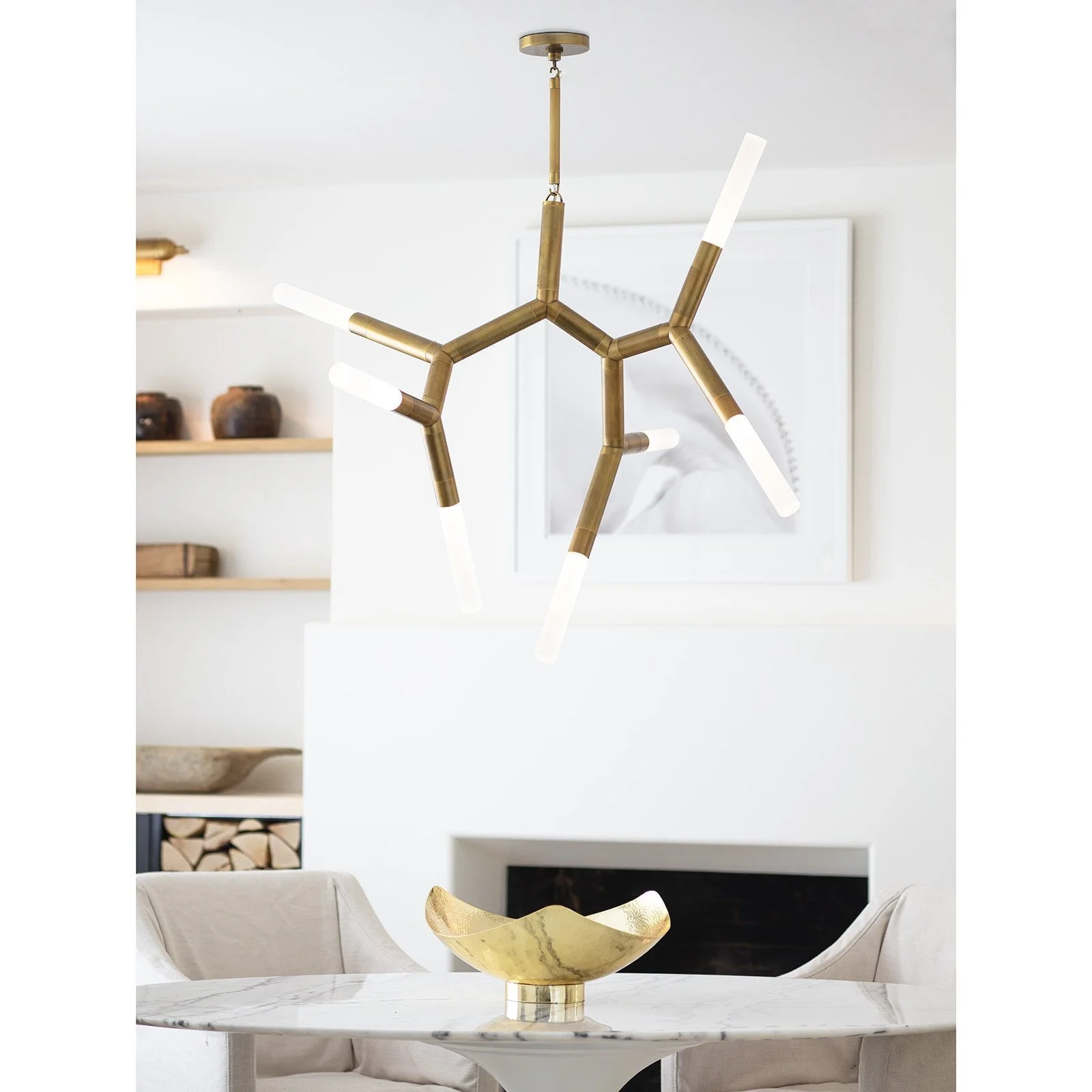 Small Brass Traveler Chandelier