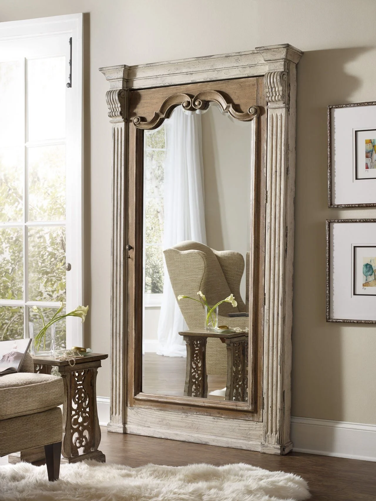 Chatelet Floor Mirror with Jewelry Armoire Storage