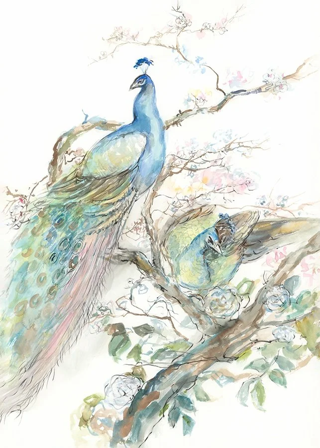 Majestic Azul Linen Canvas