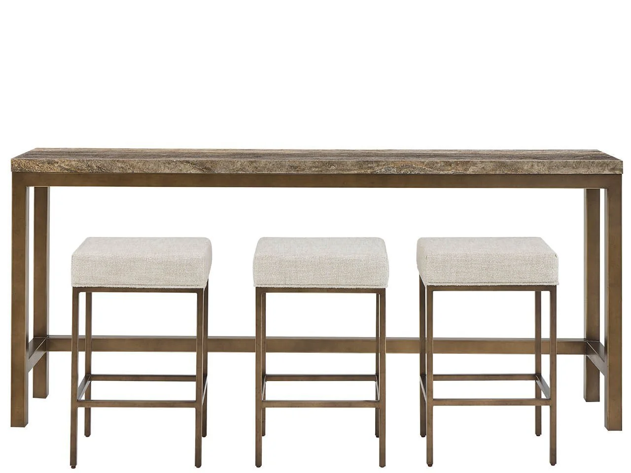 Montclair Brindle Console With Stools