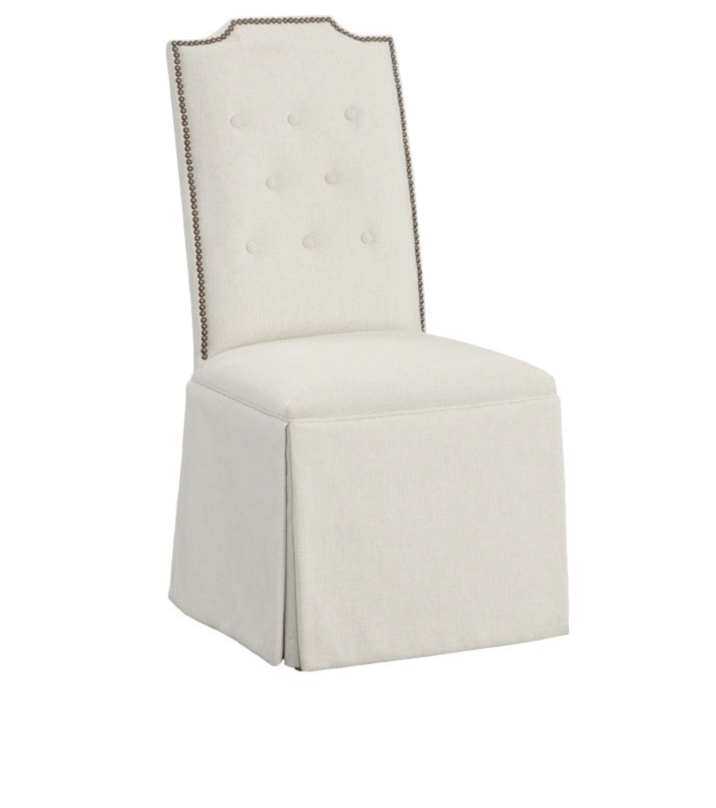Customizable Tufted Empire Tall Back Skirted Dining Chair