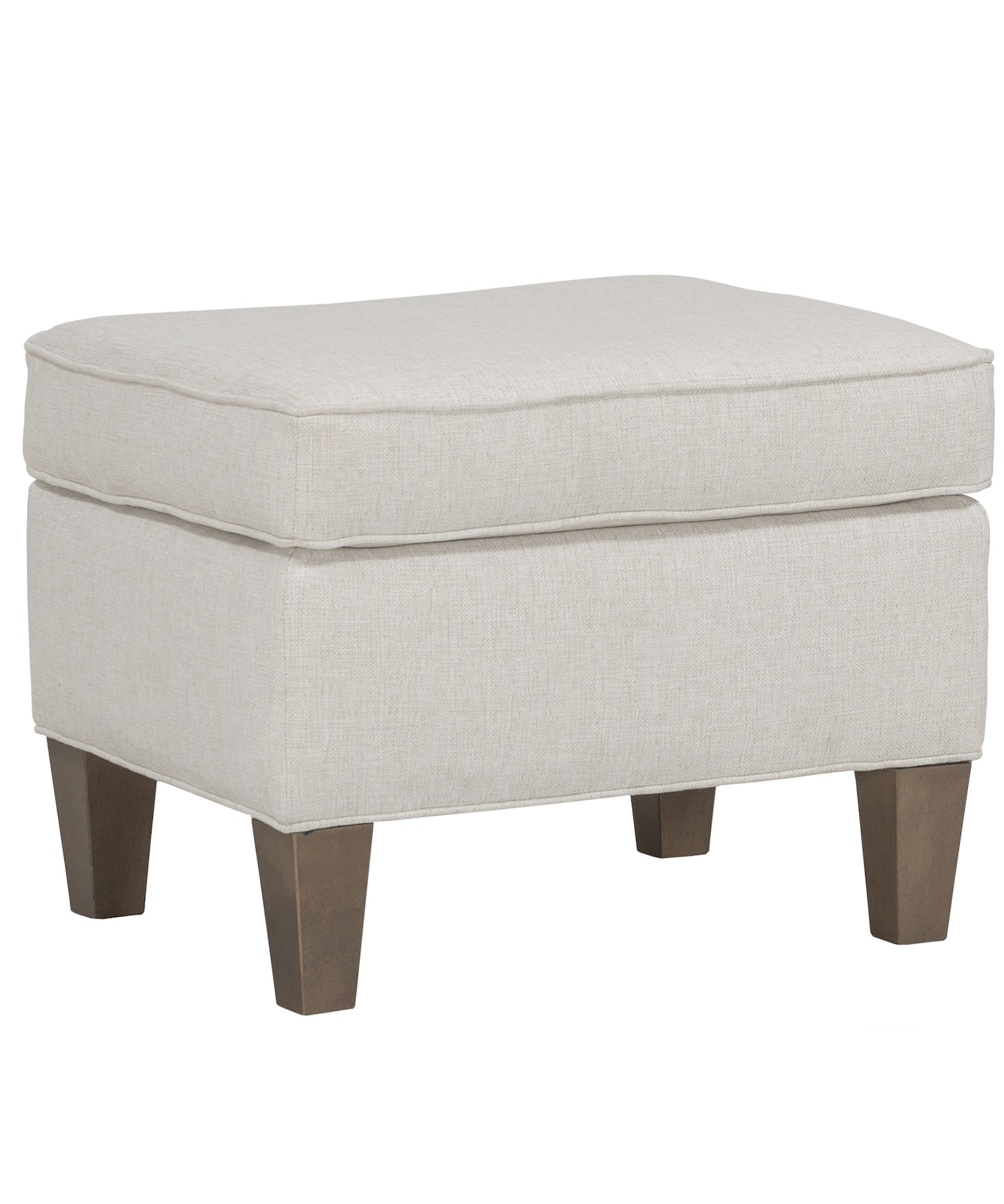 Customizable Kelly Ottoman with Tapered Leg