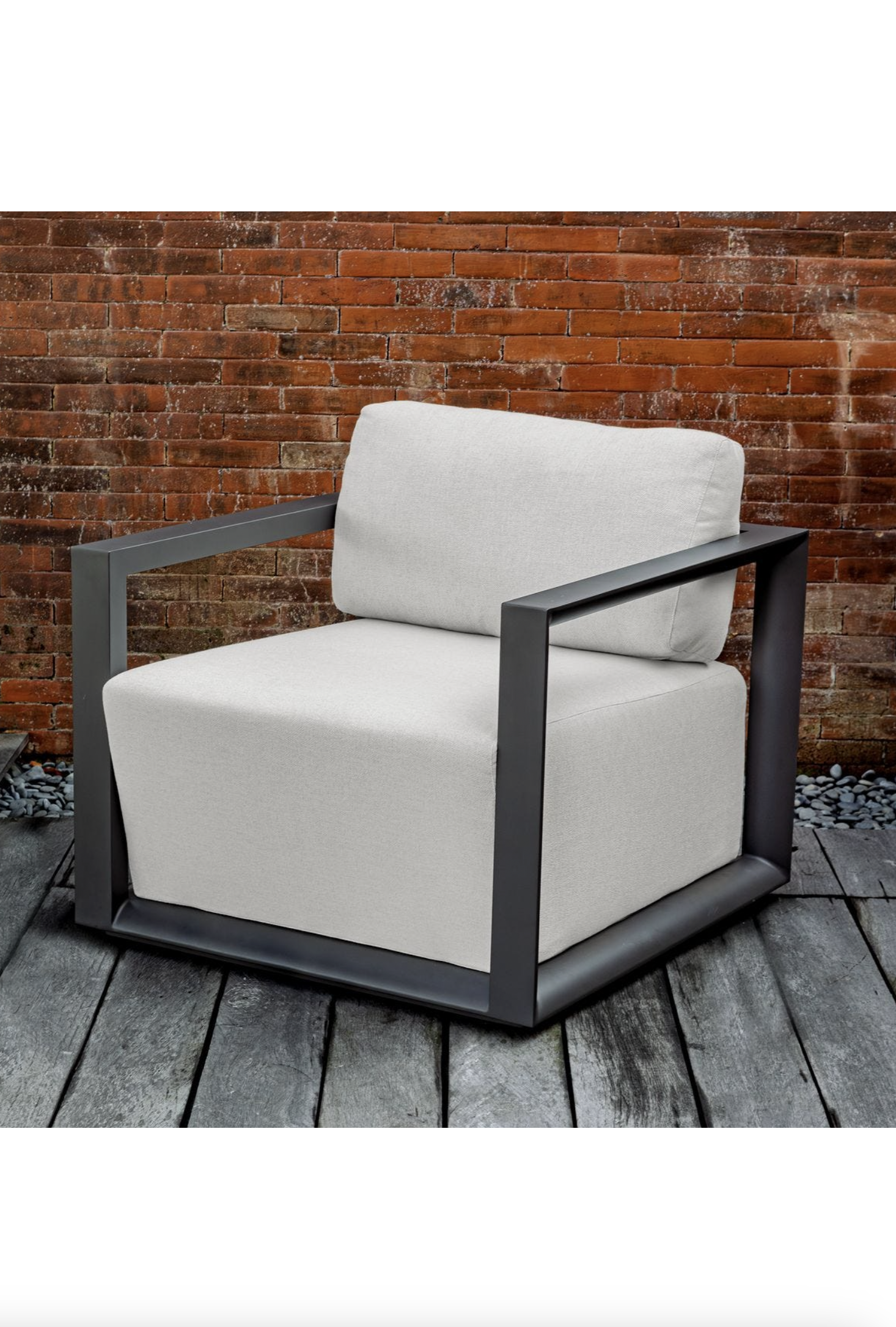 Java Black/Oyster, Remsen Outdoor Lounge Chair