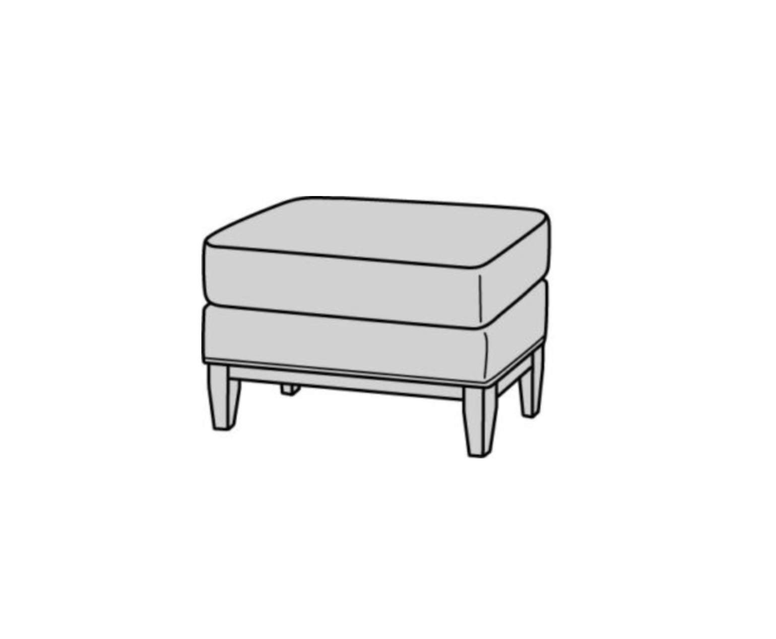 Customizable Vesper Chair Ottoman