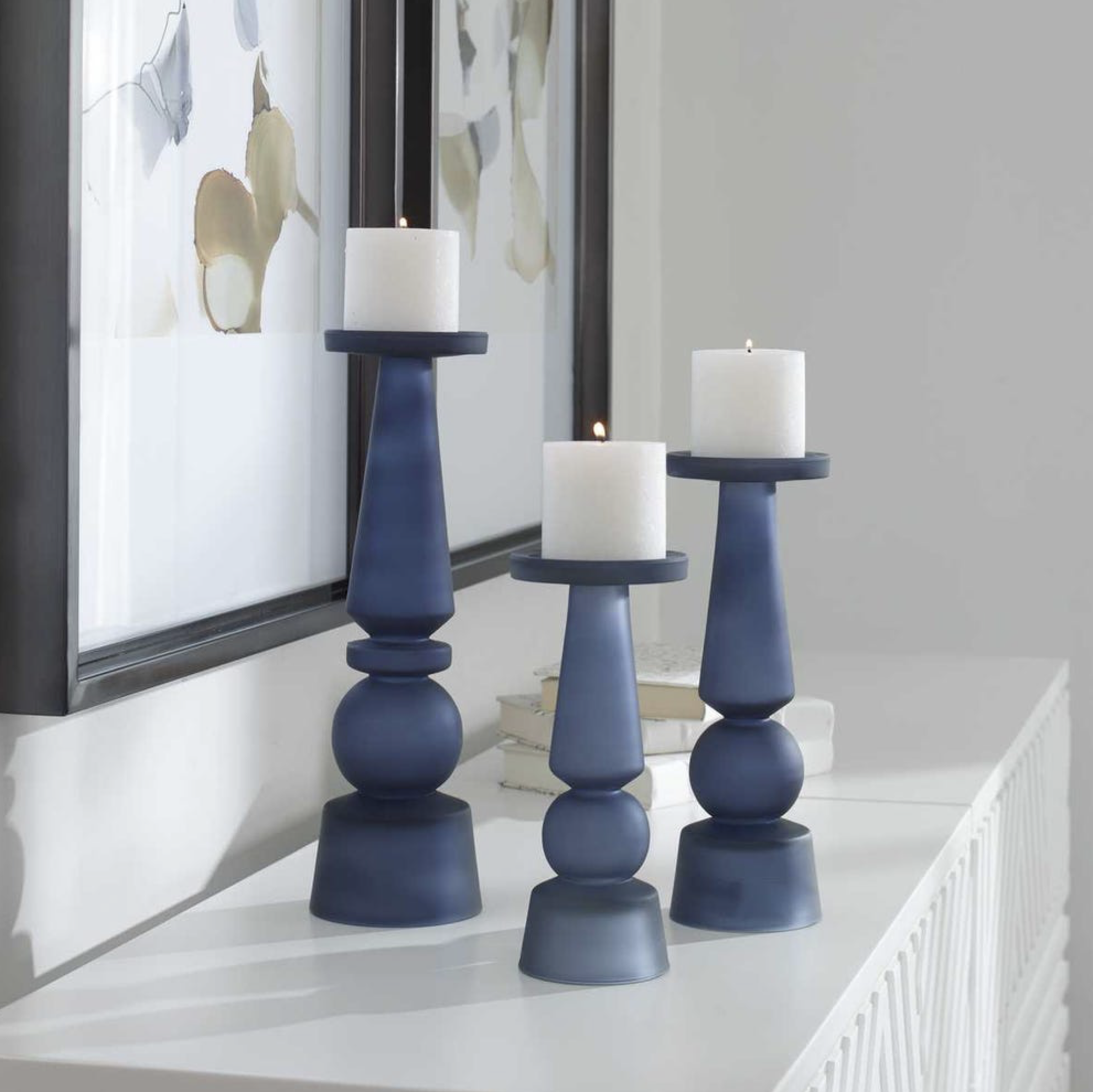 Midnight Blue Cassiopeia Candleholders