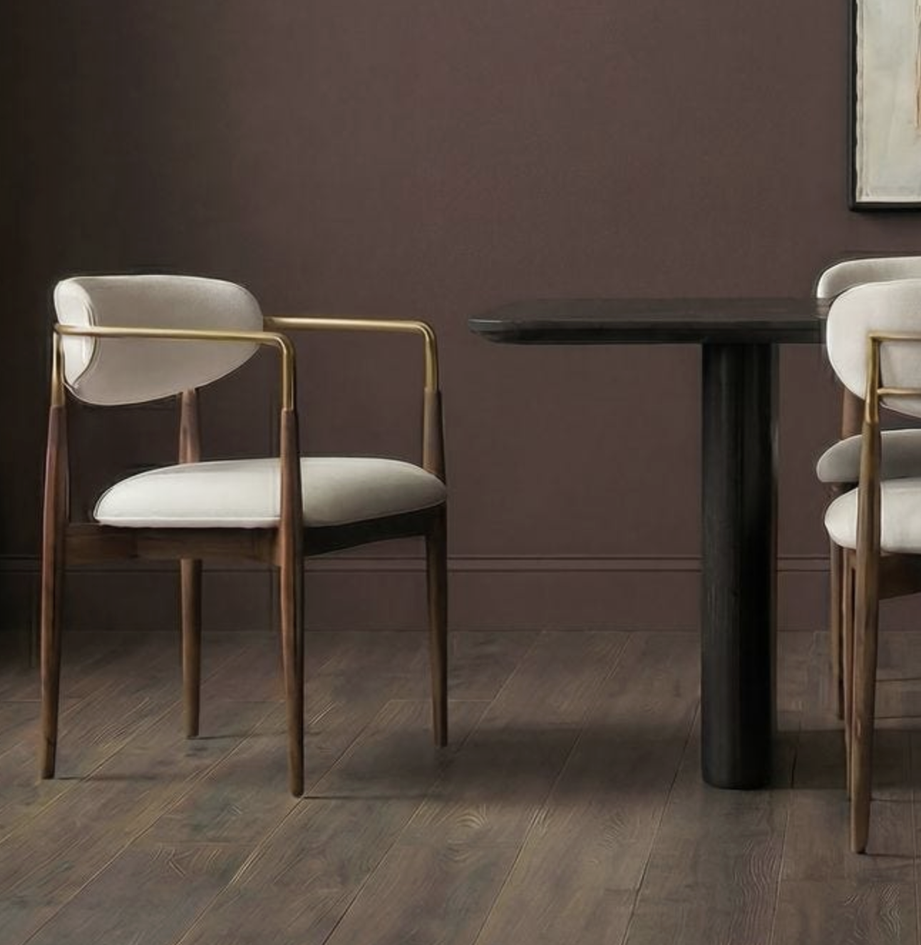Walnut Moxie Dining Arm Chair