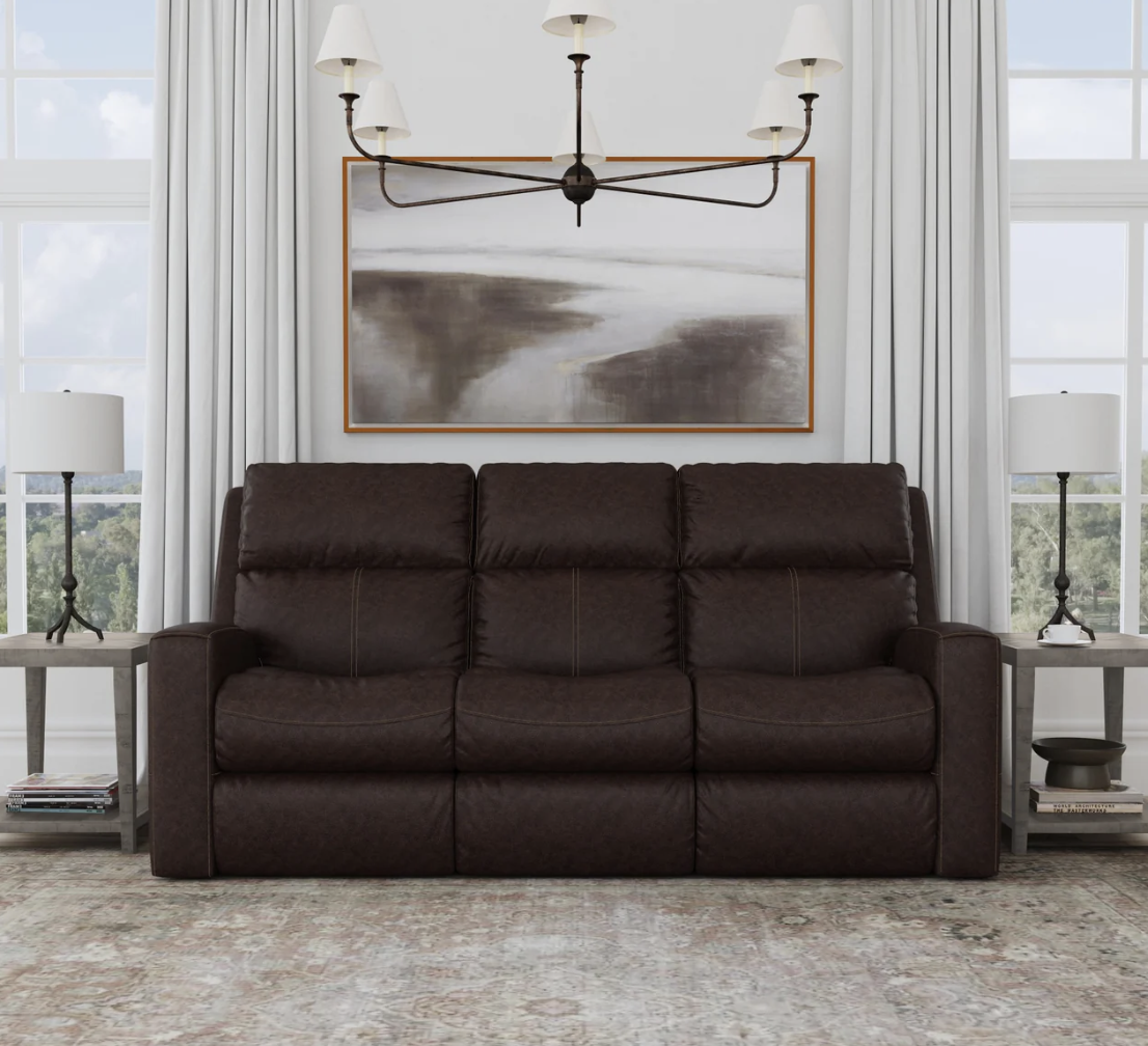 Customizable Score Leather Power Reclining Sofa