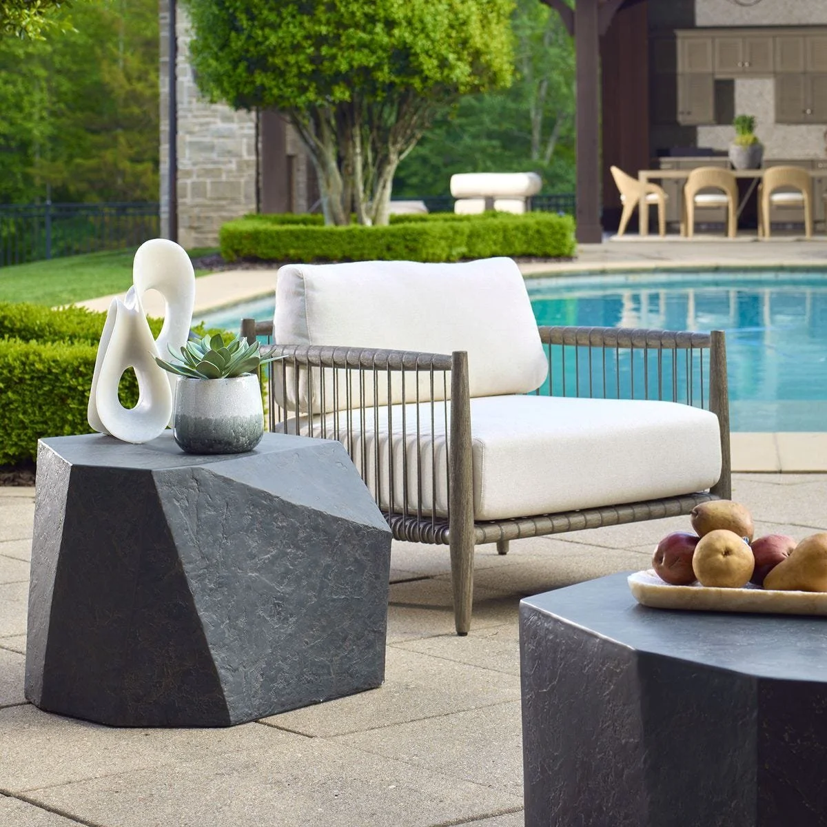 Slate Parra Outdoor Side Table