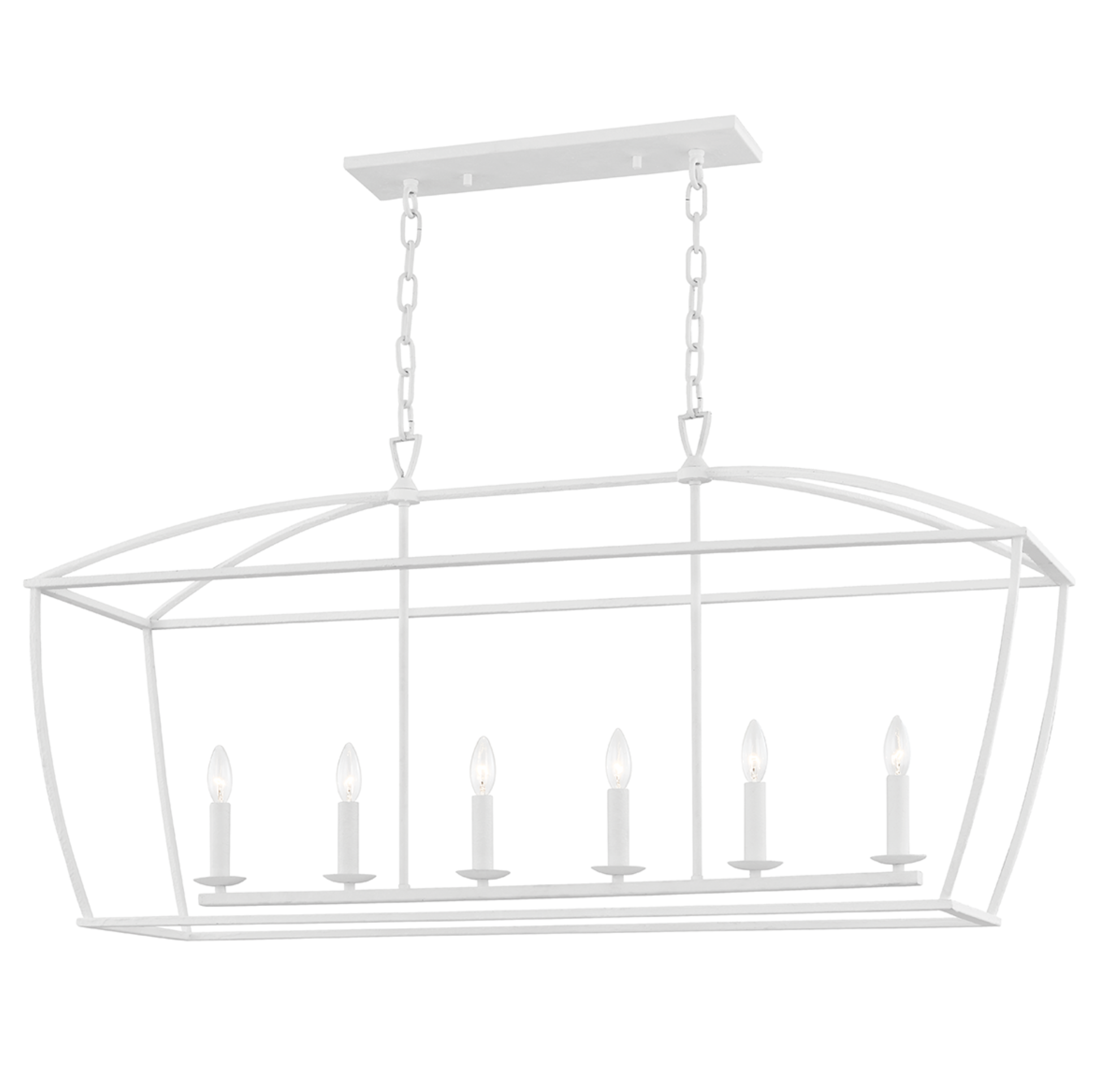 White Plaster Bryant Linear Chandelier