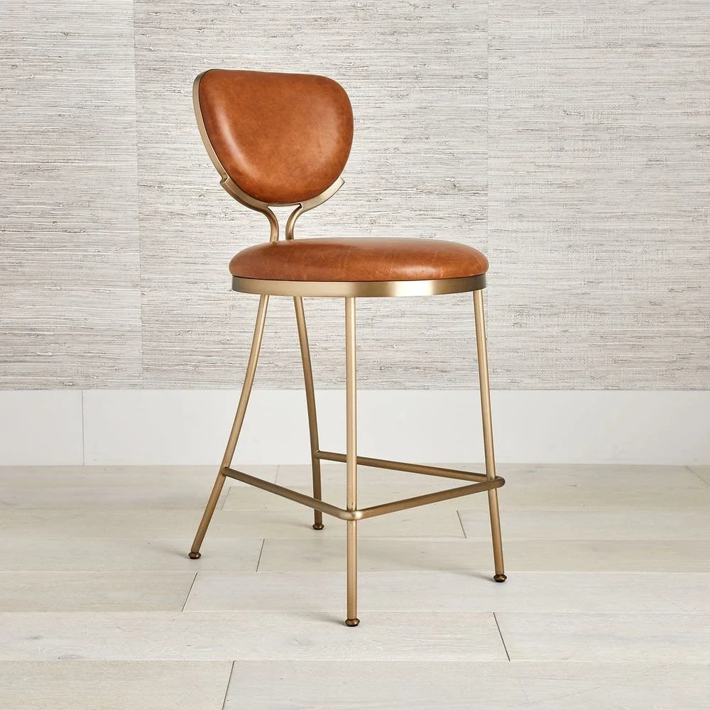 Dark Caramel Perch Counter Stool