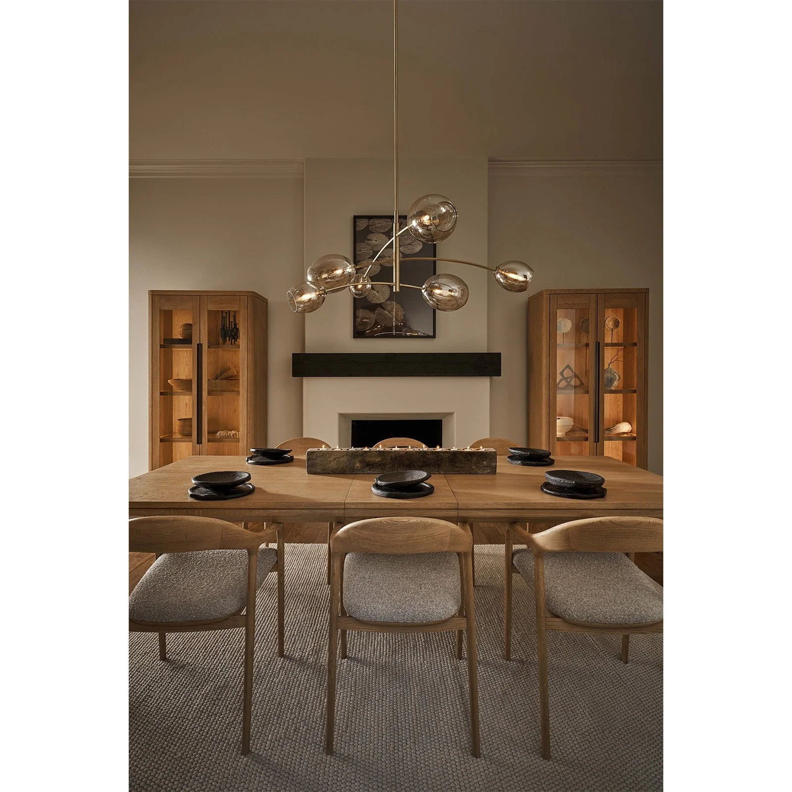 Brass Champagne glass Artemis Chandelier