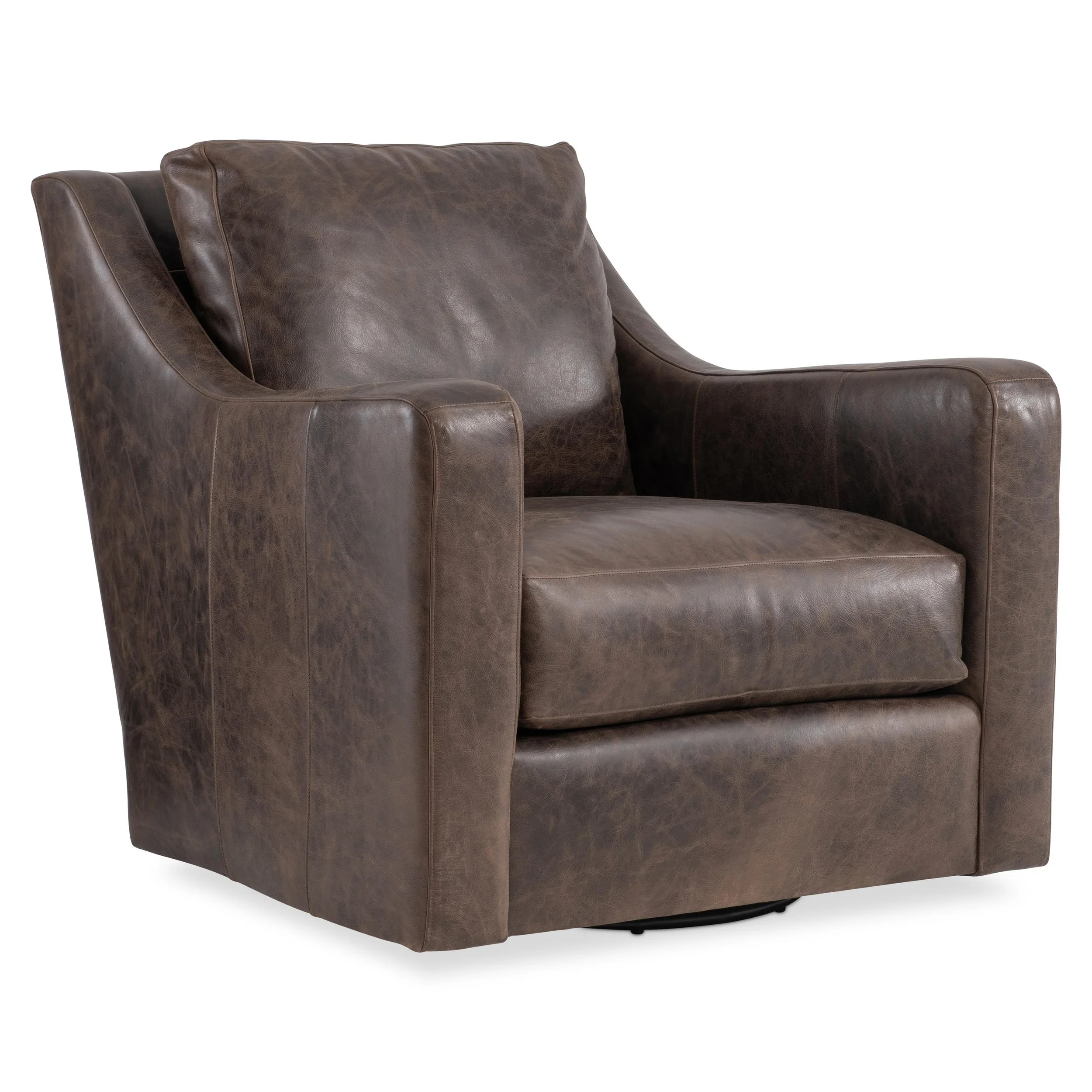 Customizable Ventura Leather Swivel Chair