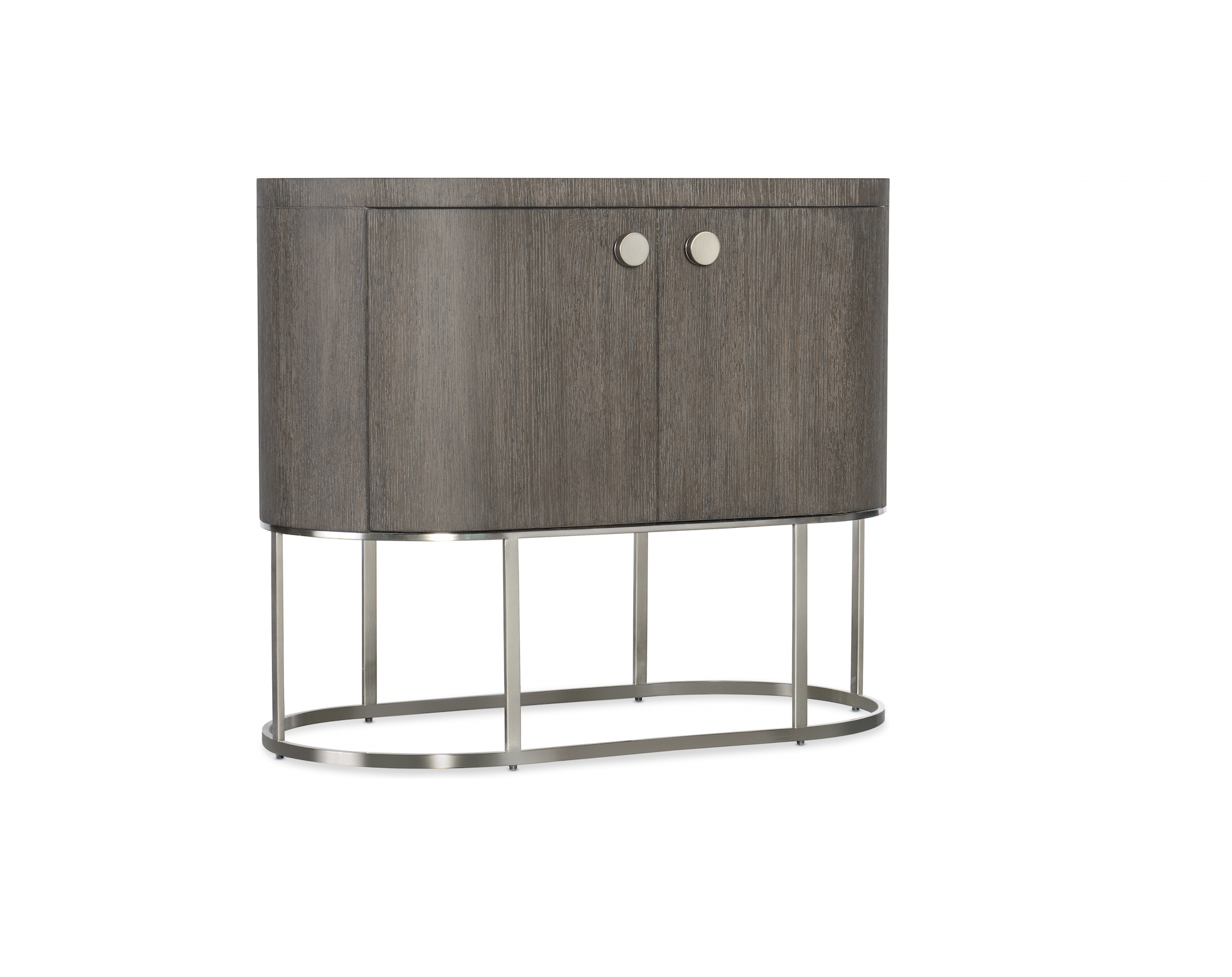 Dark Modern Mood Oval Nightstand