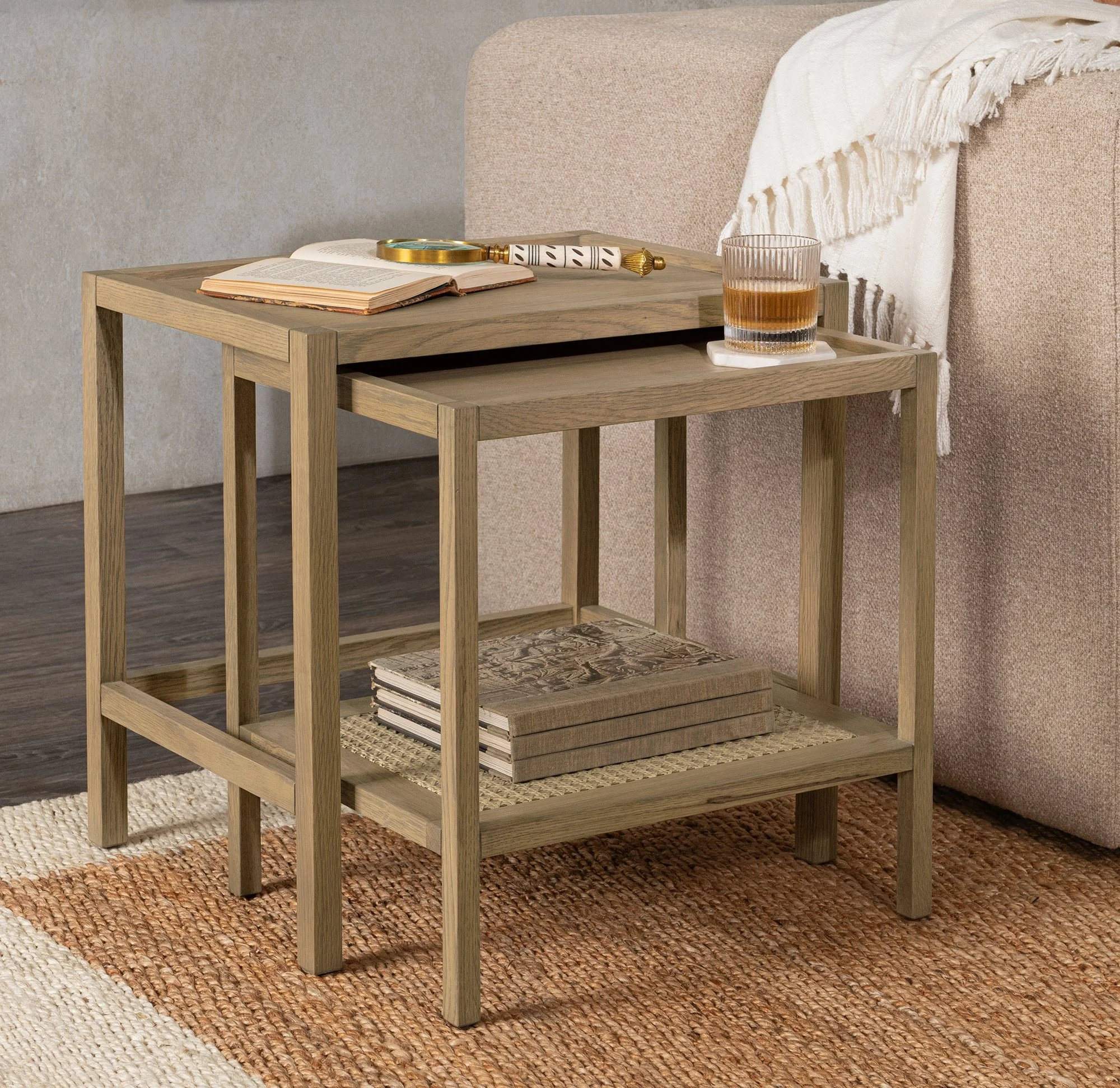 Devin Solid Wood Nesting Accent Tables