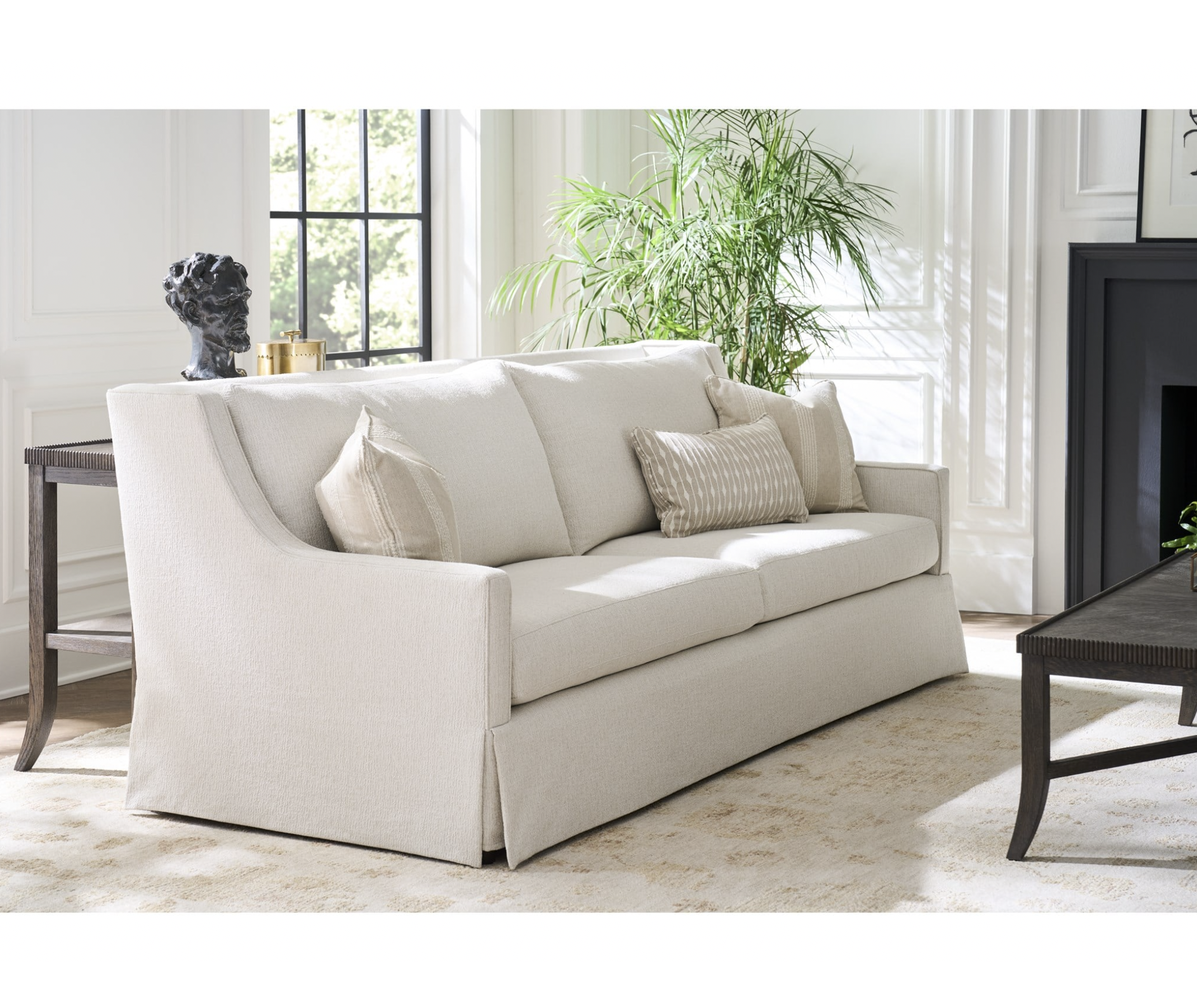 Customizable Skirted Hudson Sofa