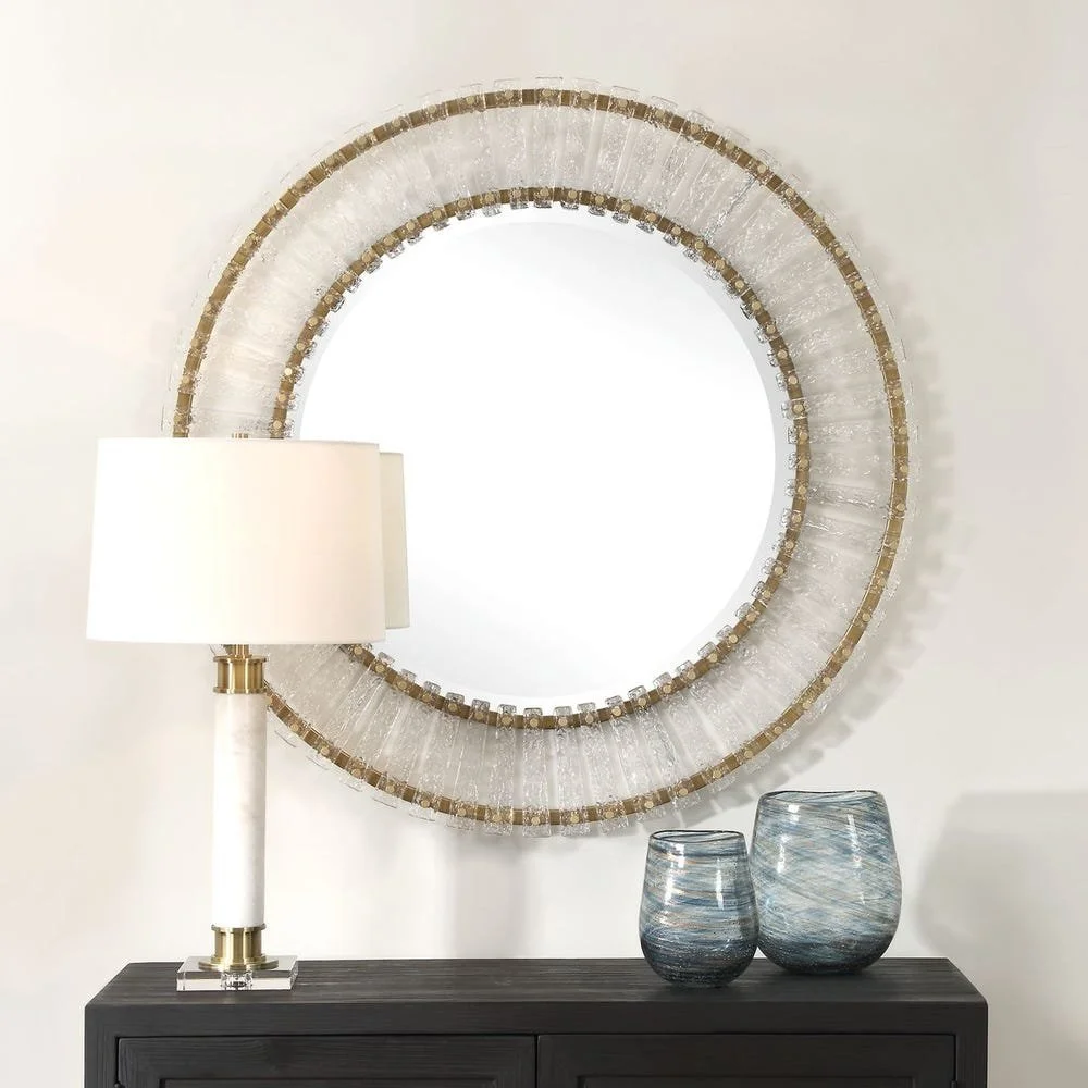 Gold Denali Round Mirror