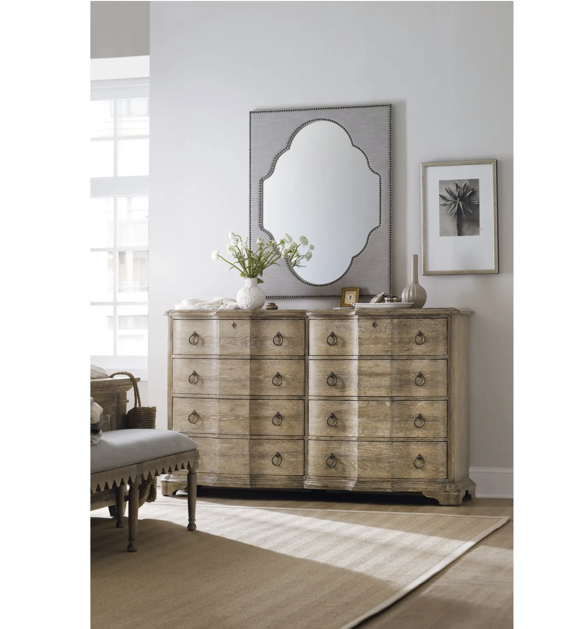 Boheme Nourmand Linen Wrapped Mirror