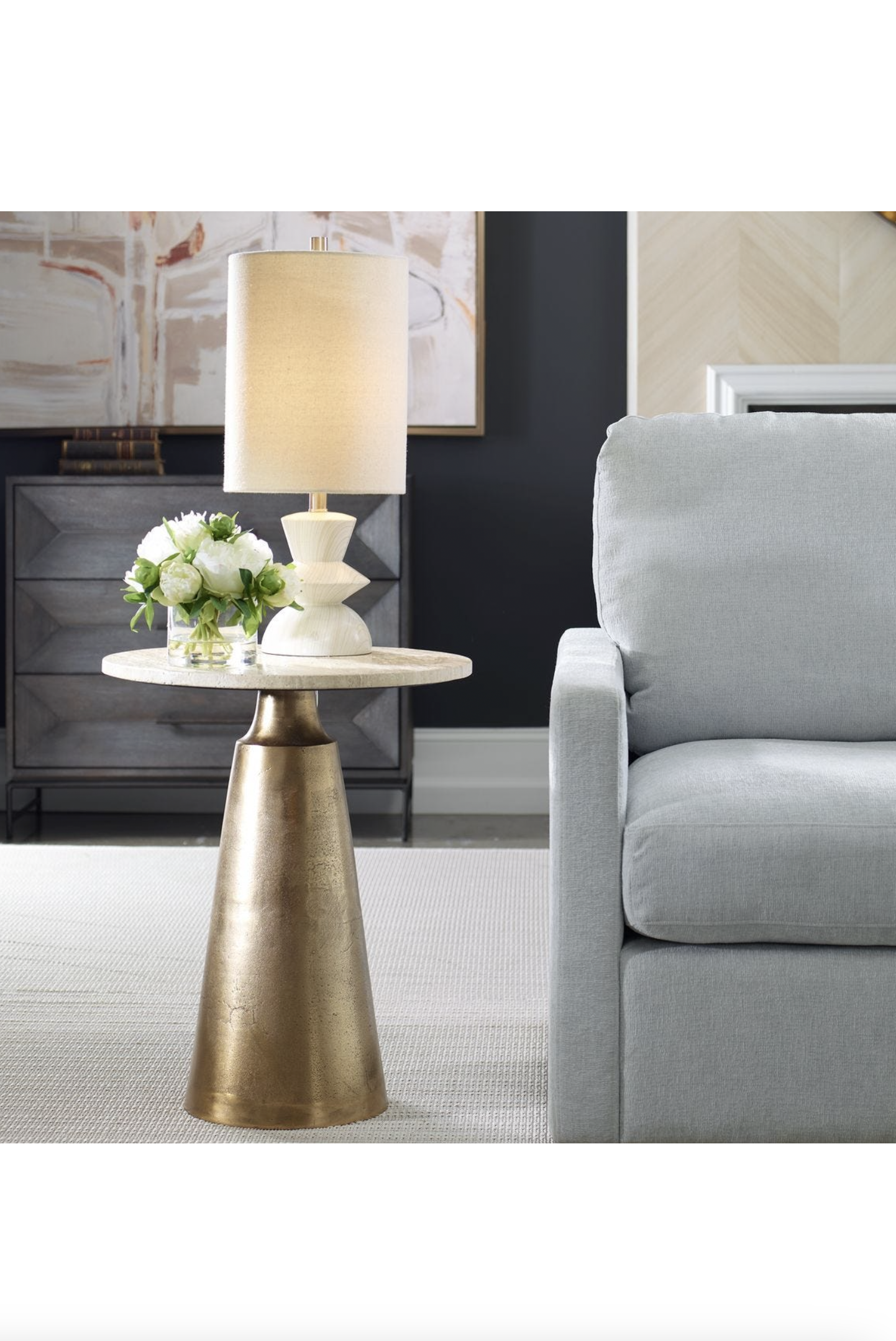 Midsummer Brass Accent Table