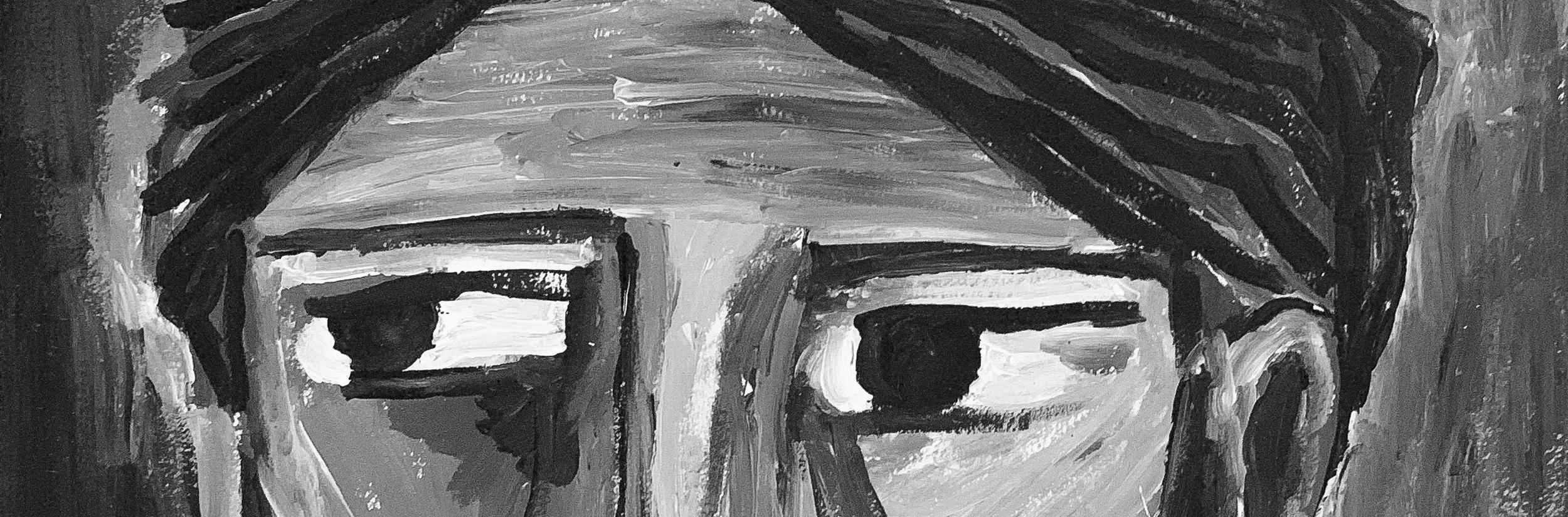 Close up of painting's eyes