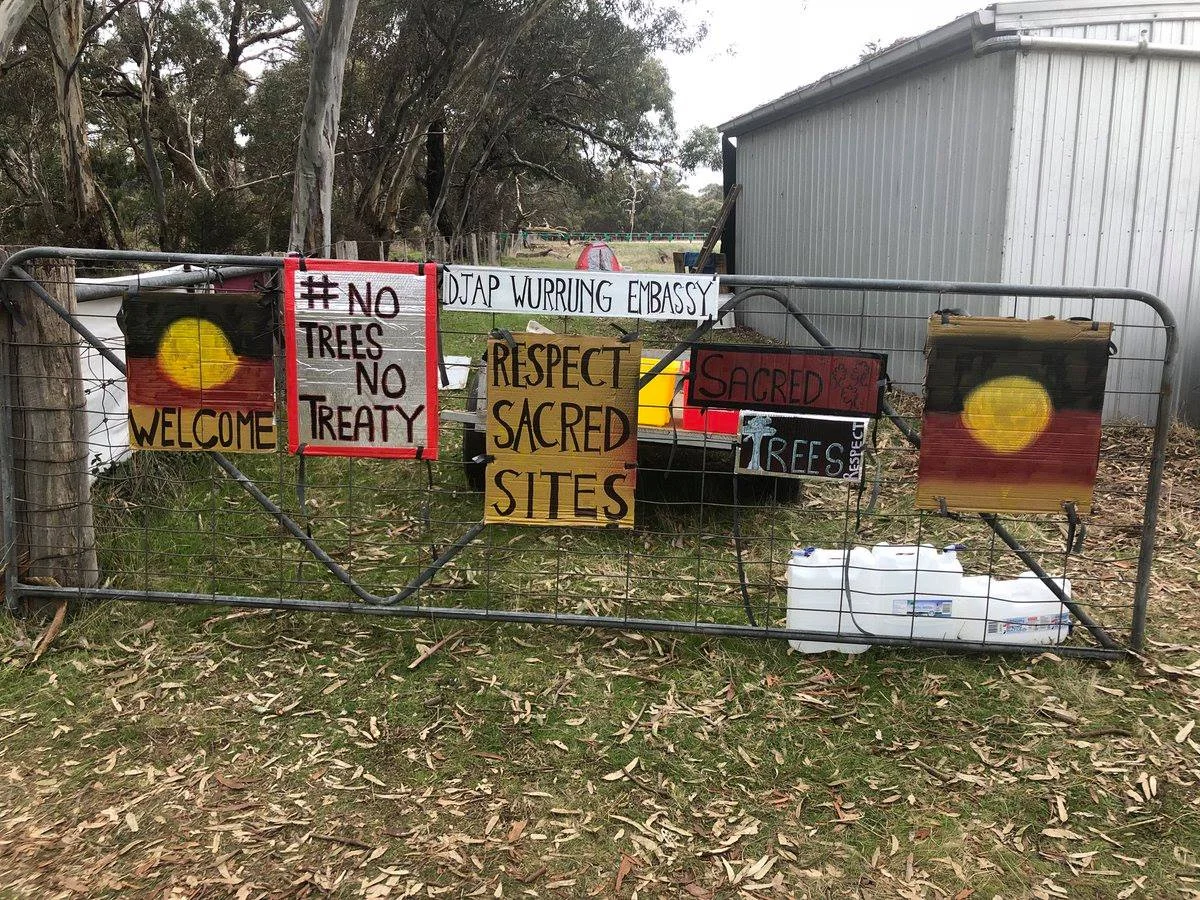 Image sourced from the Djab Wurrung Heritage Protection Embassy via    Facebook