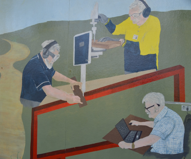 A painted mural outside the Hume Men’s Shed – Cragieburn. Photograph by Bren Carruthers.