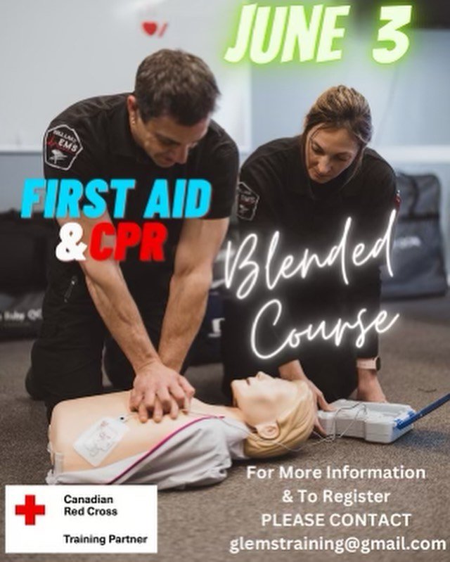 First aid is coming to Abbey. Register with Gull Lake EMS.