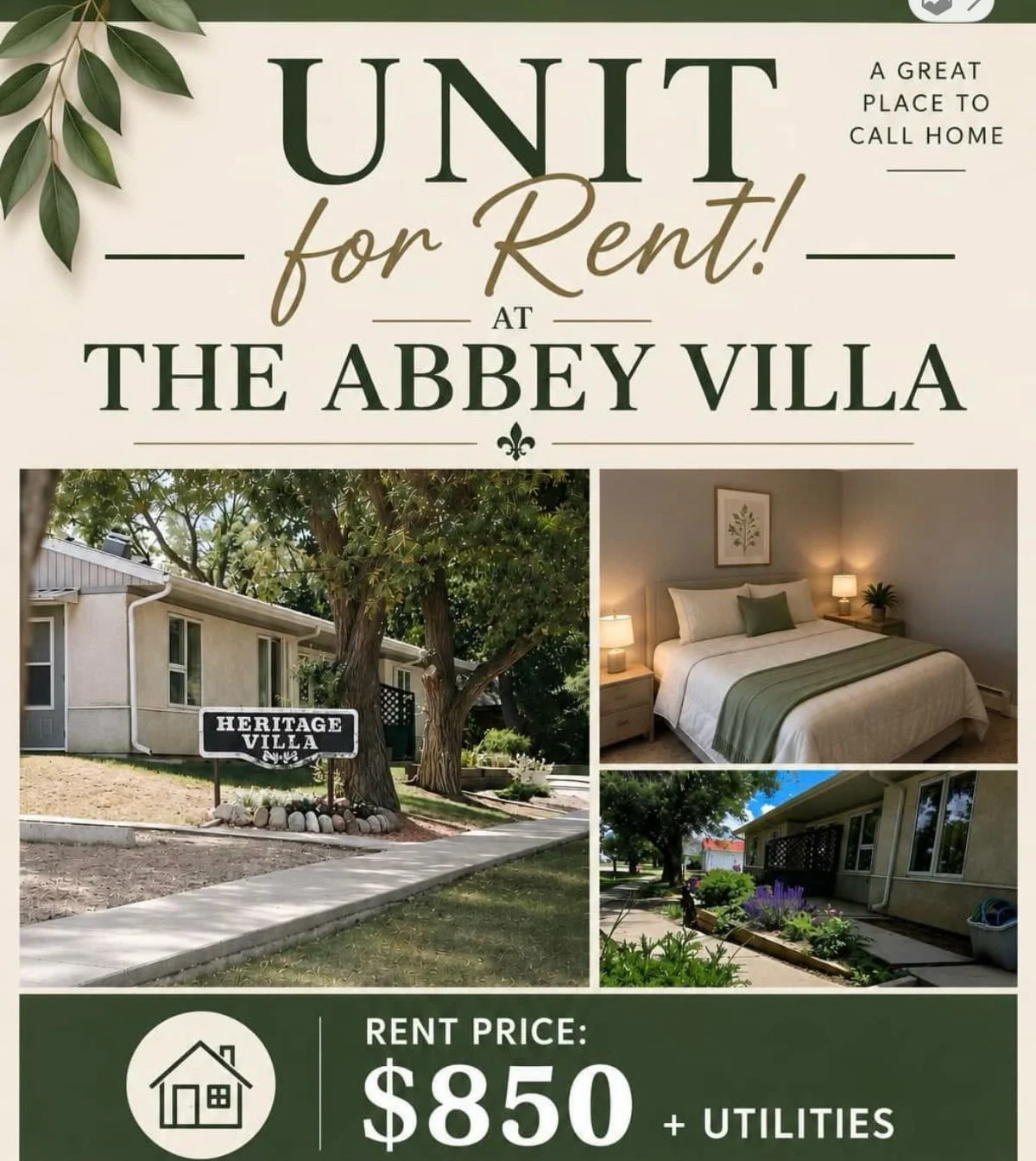 Housing option available in Abbey🏡