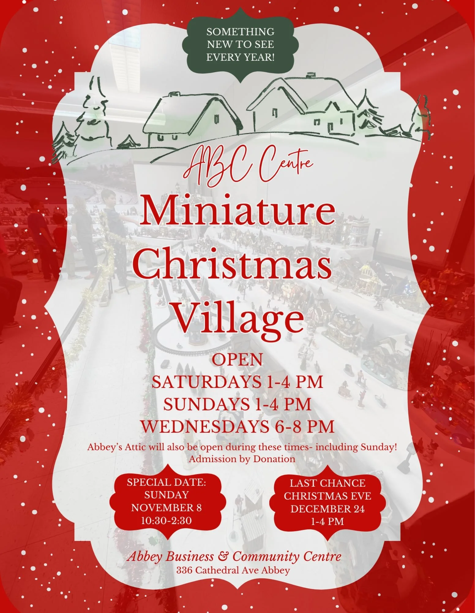 The miniature Christmas Village is back for another year!
