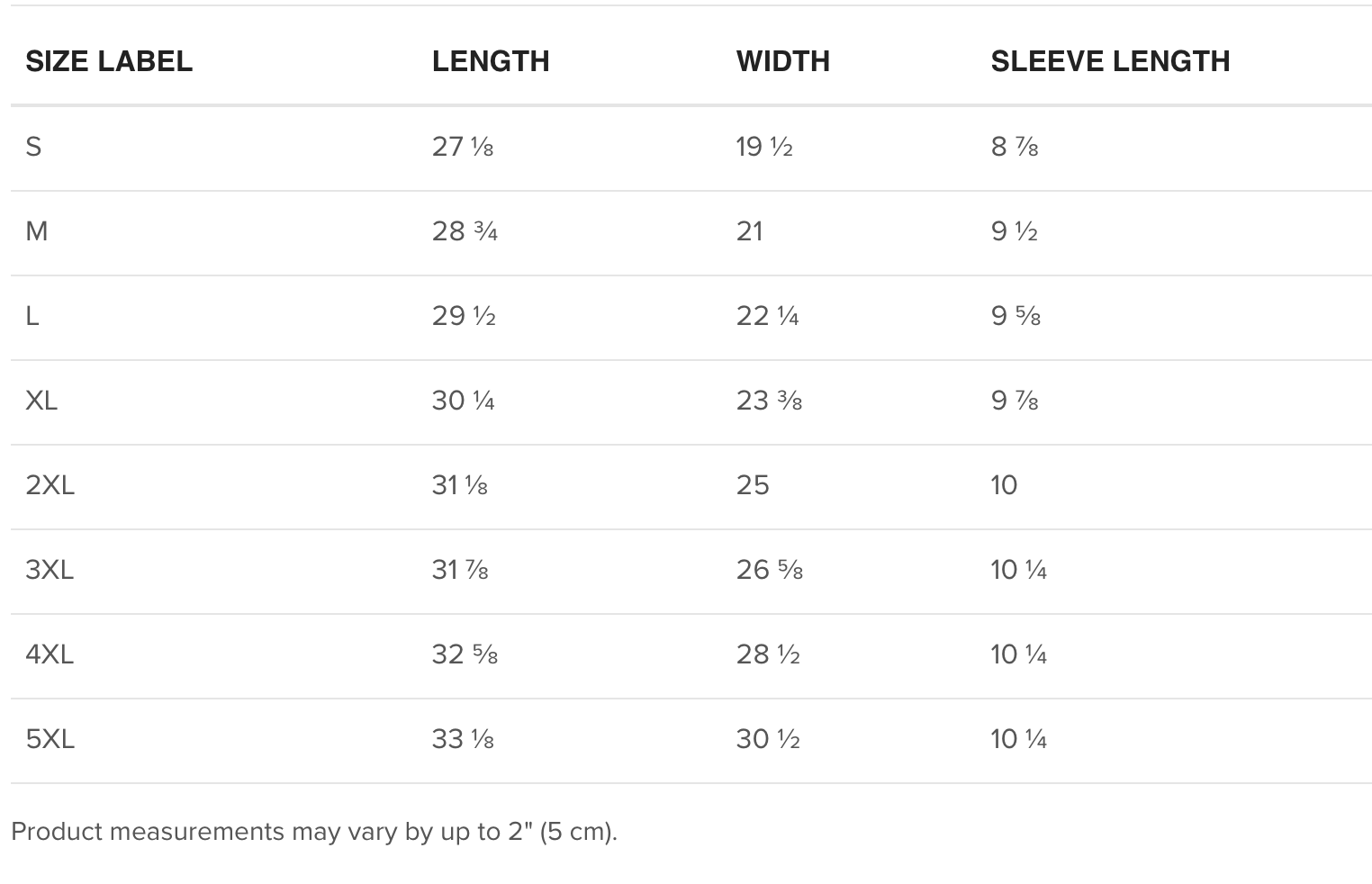 Unisex Organic Cotton T Shirt Stanley Stella STTU169 sizing.png