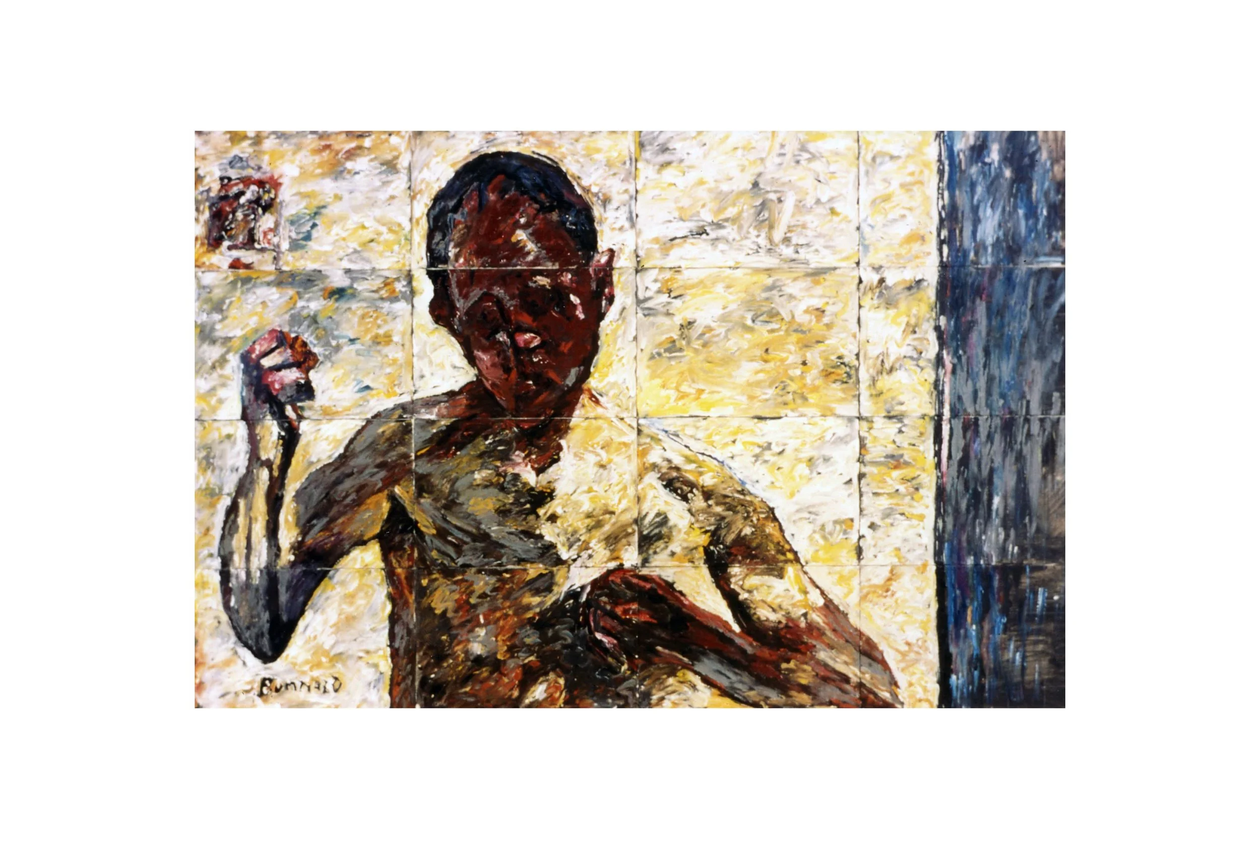 Imants Tillers Australian Cowardice , 1984 synthetic polymer paint on 16 canvasboards, nos. 3990 - 4005 101.6 x 154.4 cm Private Collection, USA