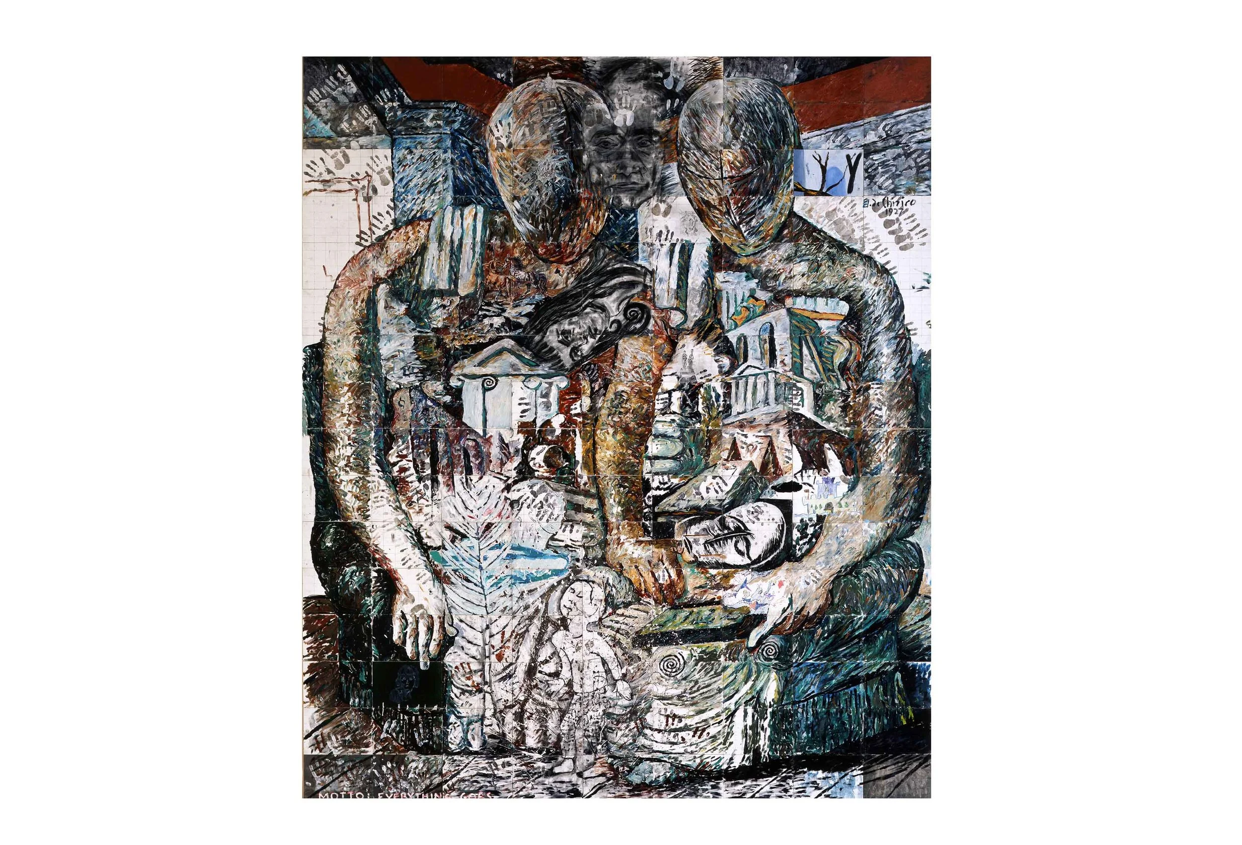 Imants Tillers The Vortex , 1984 synthetic polymer paint, watercolour, charcoal, pencil on 144 canvasboards, nos. 3590 - 3733 406.4 x 342.9 cm Collection of the artist