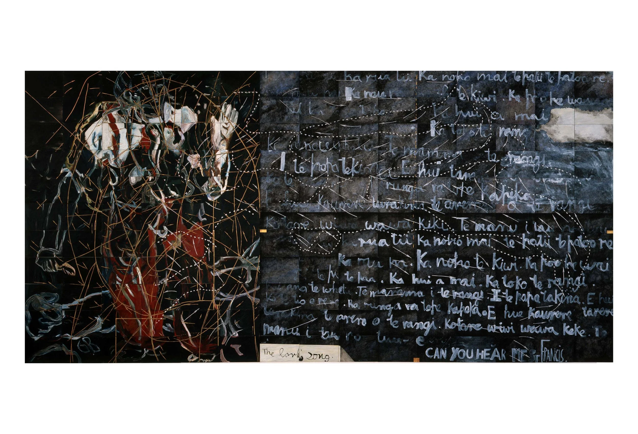 Imants Tillers Poem of Ecstasy , 1988 oilstick, gouache, synthetic polymer paint on 165 canvasboards, nos. 17932 - 18096 279.4 x 571.5 cm Private Collection, Australia