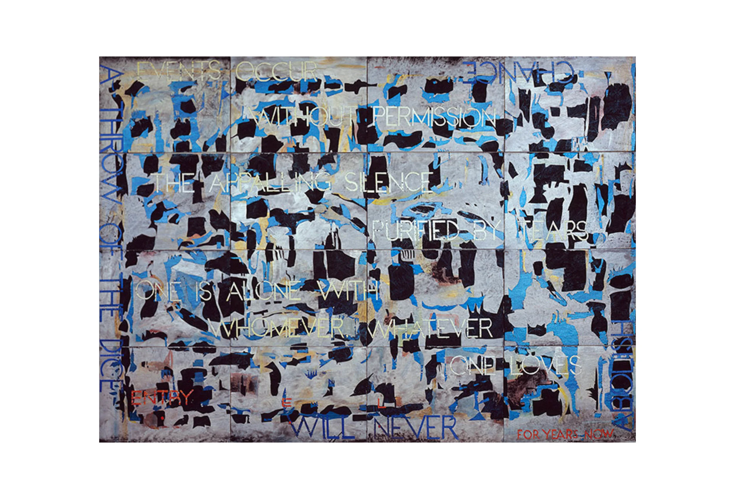 Imants Tillers Nature Speaks: EL , 2013 acrylic, gouache on 16 canvasboards 101 × 142 cm