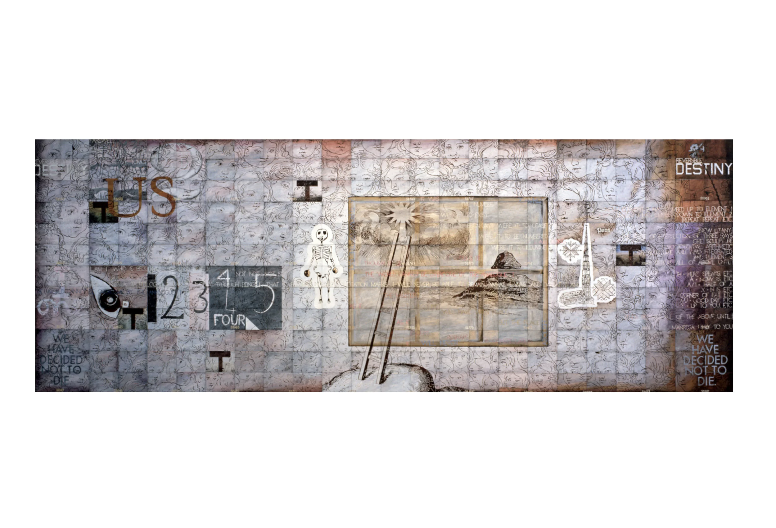 Imants Tillers Monaro , 1998 synthetic polymer paint, gouache on 288 canvasboards, nos. 52594 - 52881 304.8 x 853.4 cm Collection: Art Gallery of New South Wales